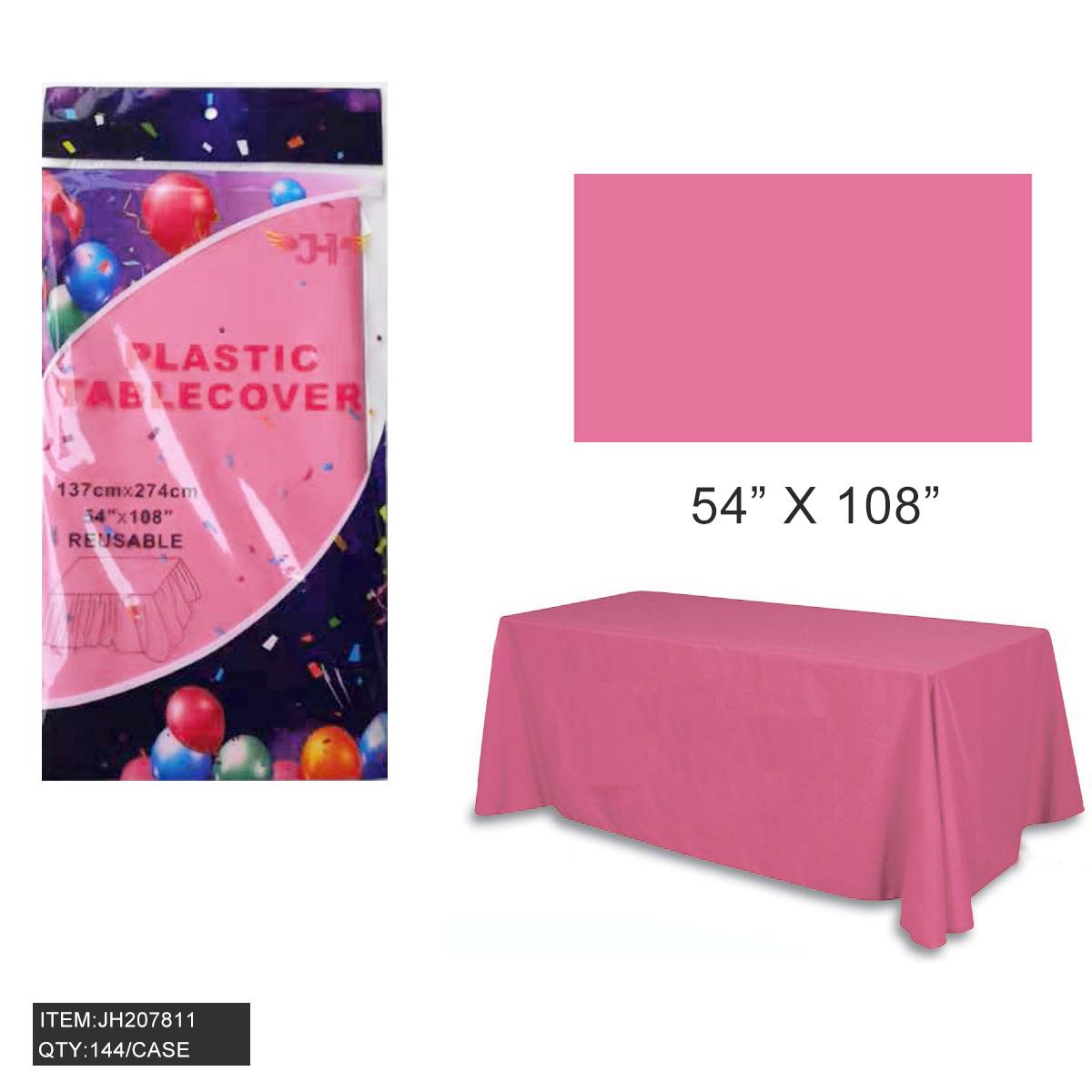 TABLE CLOTH - RECTANGLE HOT PINK 54"X108" 12DZ/CS image