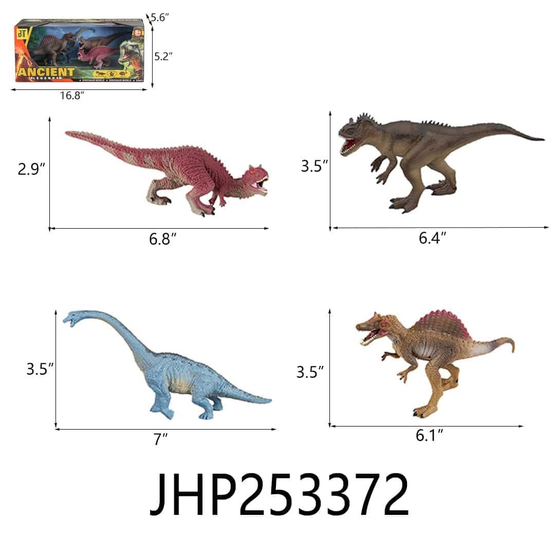 DINOSAUR FIGURE SET (4CT) 12PC/2BX/24PC/CS image