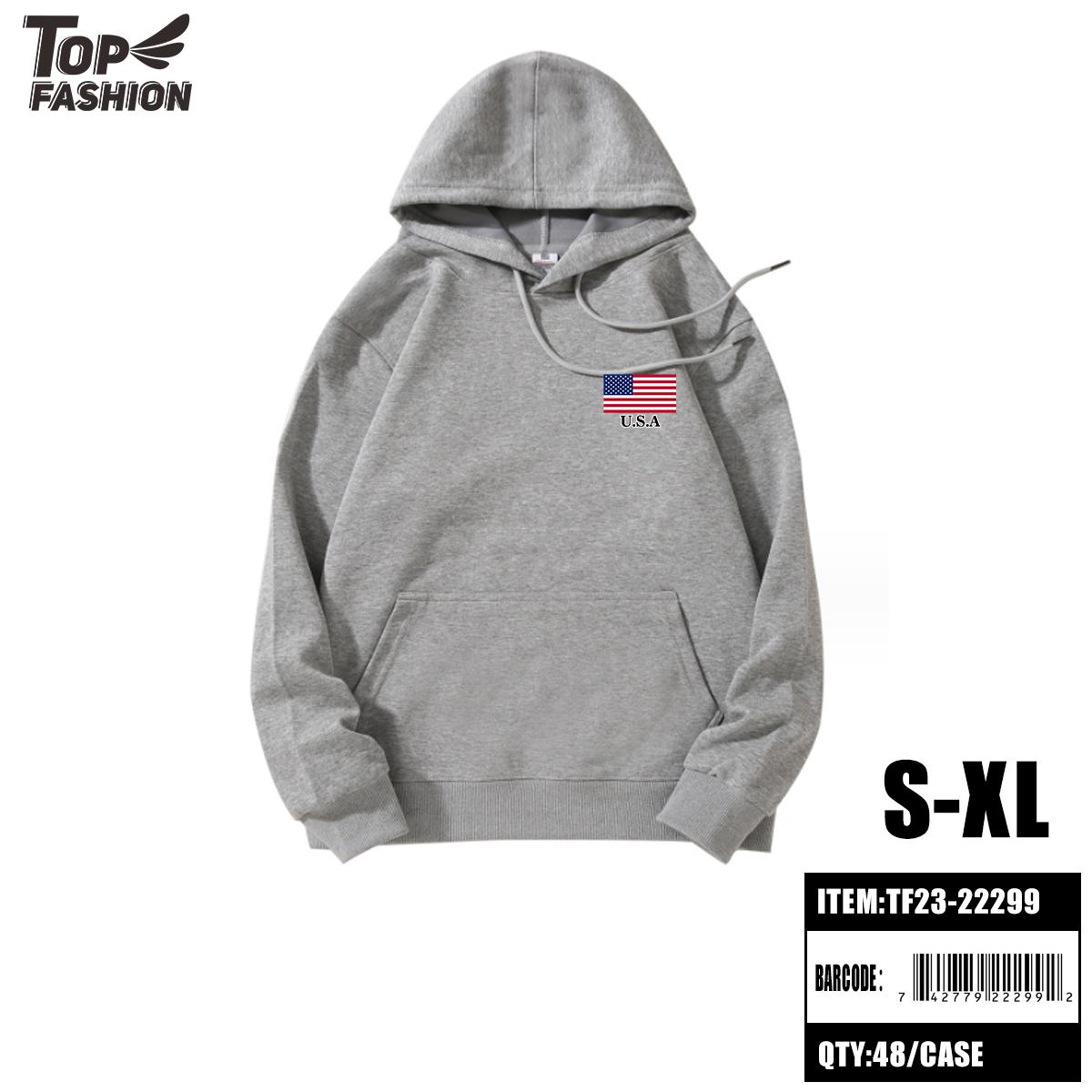 AMERICAN LIGHT GRAY HOODED SWEATSHIRT (S-XL) 48PC/CS image