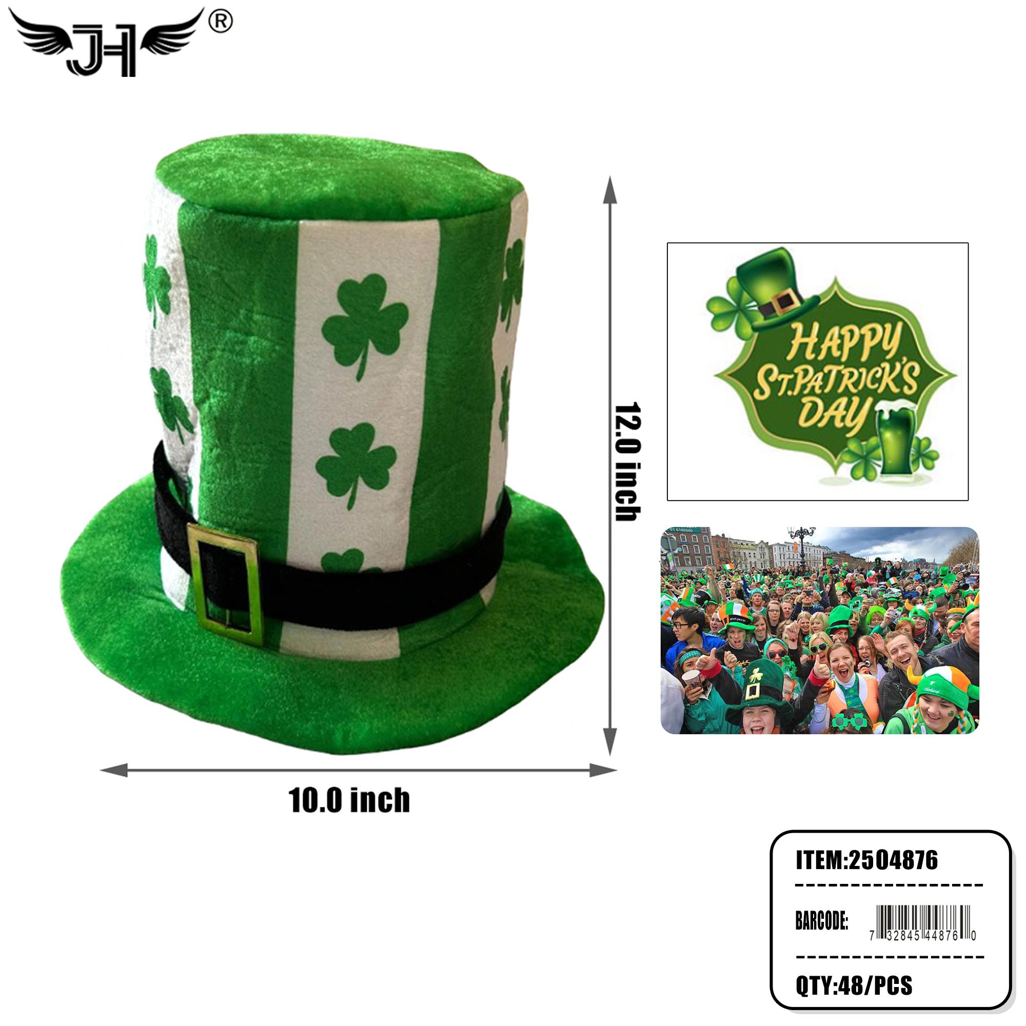 ST PATRICKS DAY - TOP HAT GREEN COLOR 4DZ/CS (2504876) image