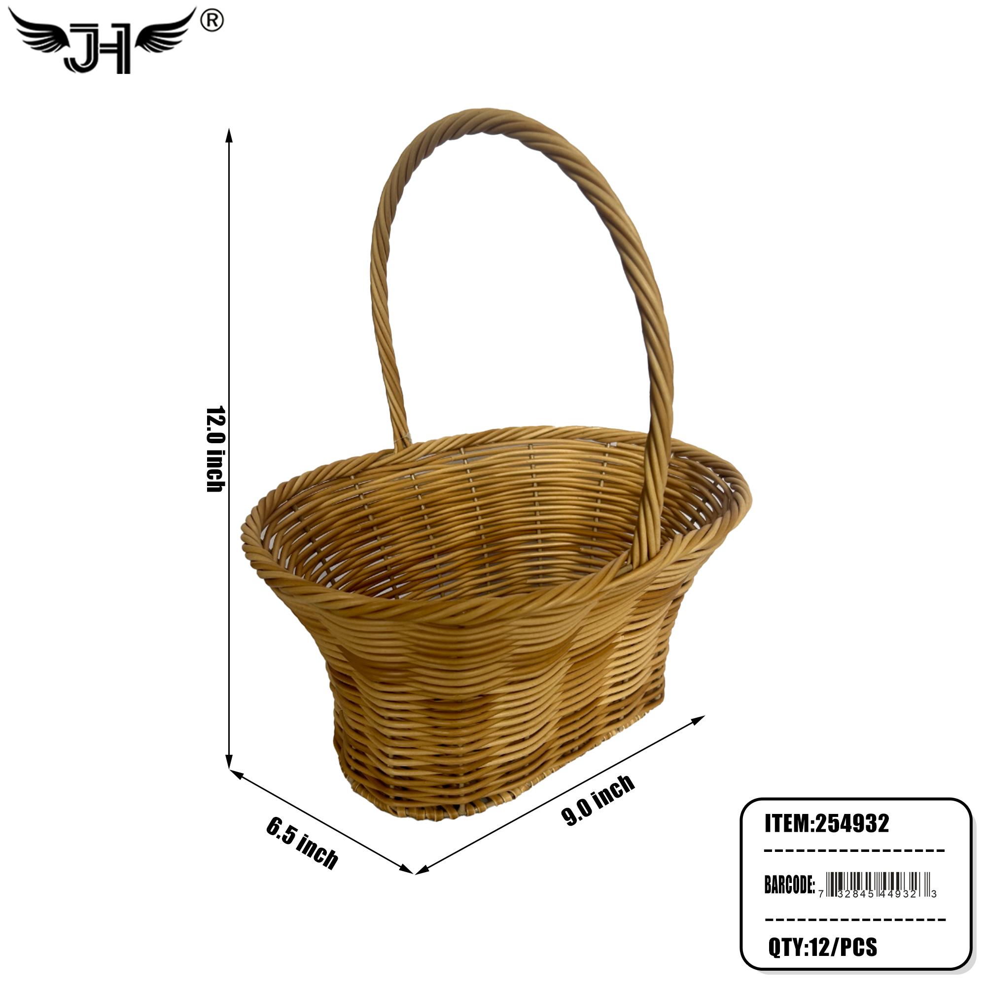 BASKET -  ROUND BROWN COLOR 12PC/CS image
