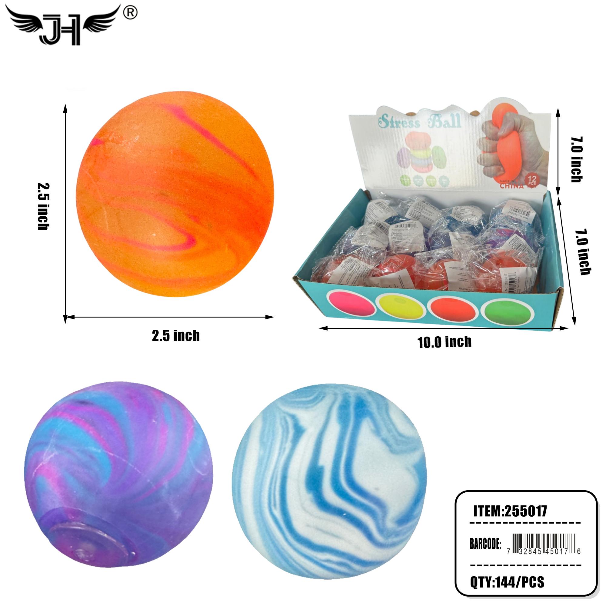 PUFFER TOY - 4" SQUISHY BALL 3 COLOR MIX 12DZ/CS image