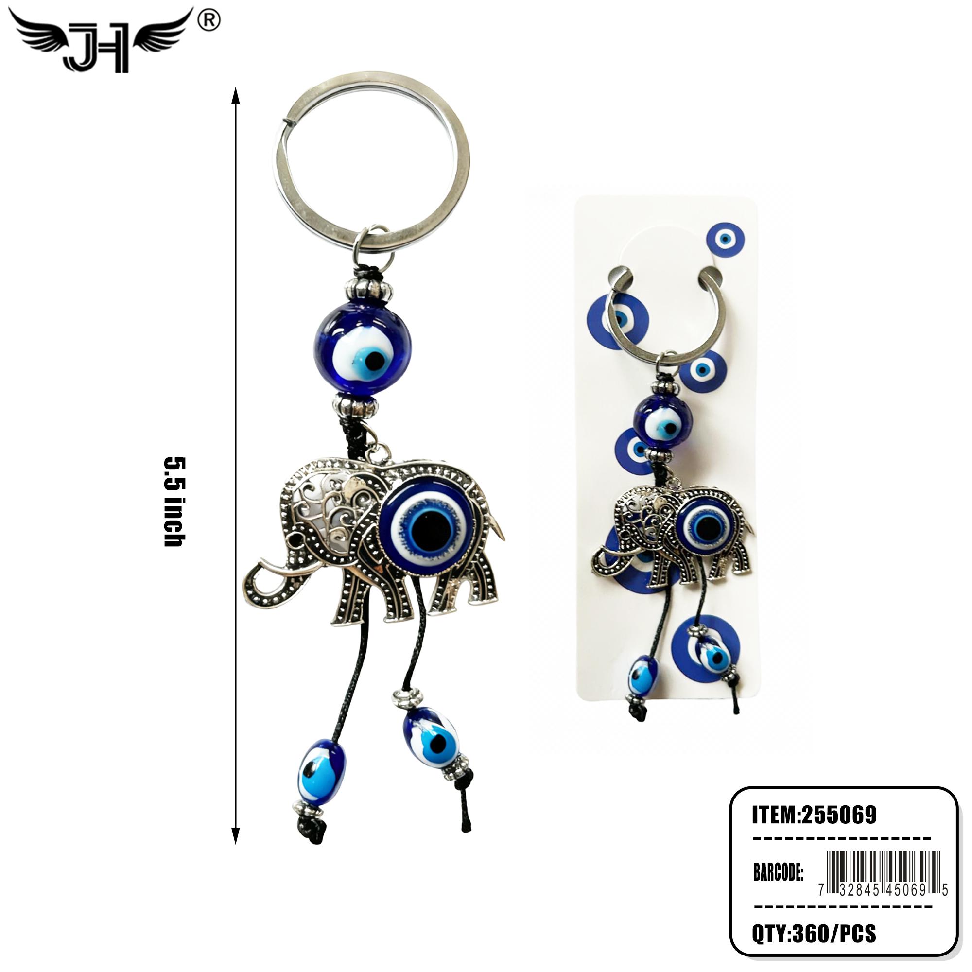 KEYCHAIN - EVIL EYE ELEPHANT 30DZ/CS image