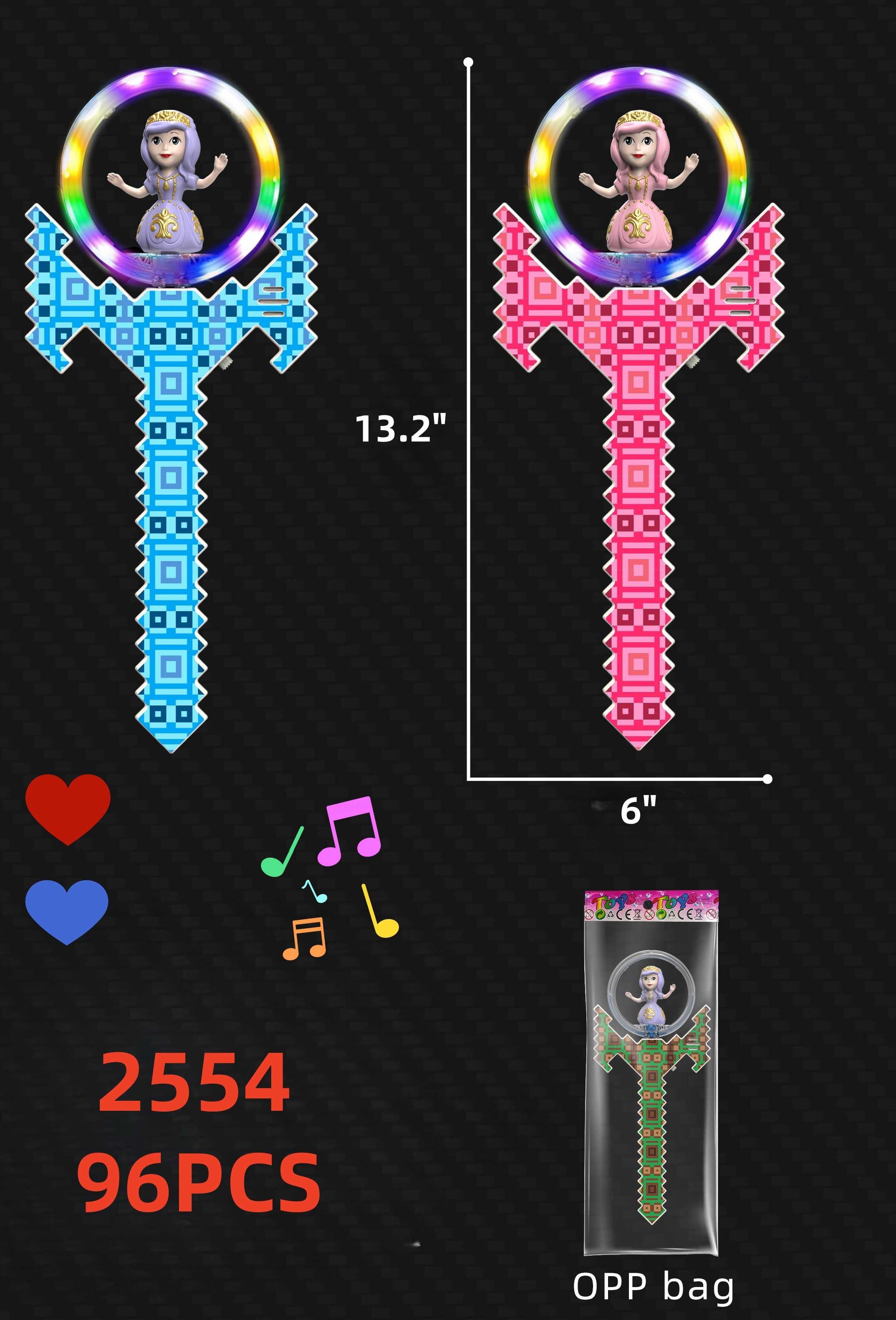 LIGHT UP WAND - PIXEL PRINCESS 8DZ/CS image