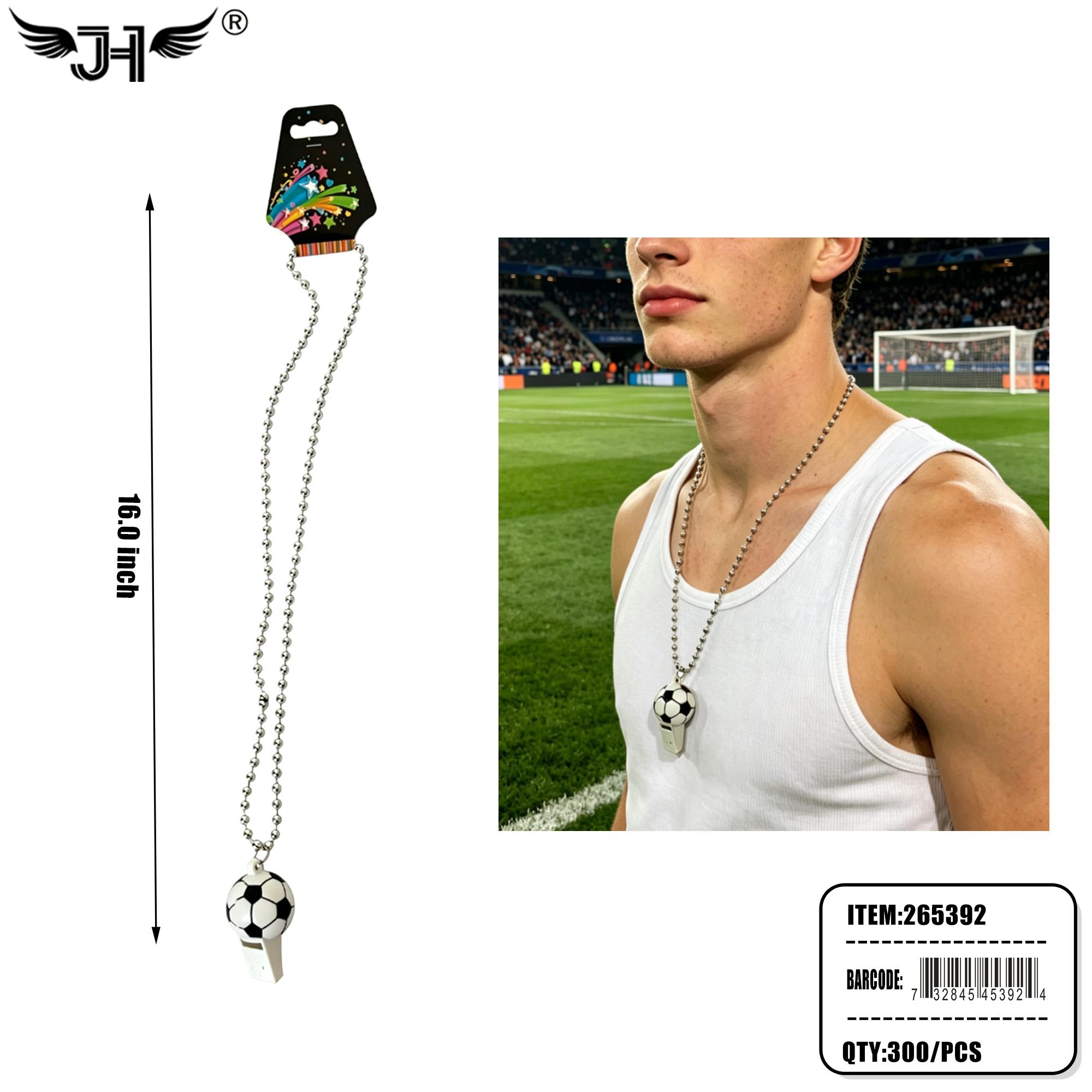 NECKLACE - SOCCER WITH WHISTLE 25DZ/CS image