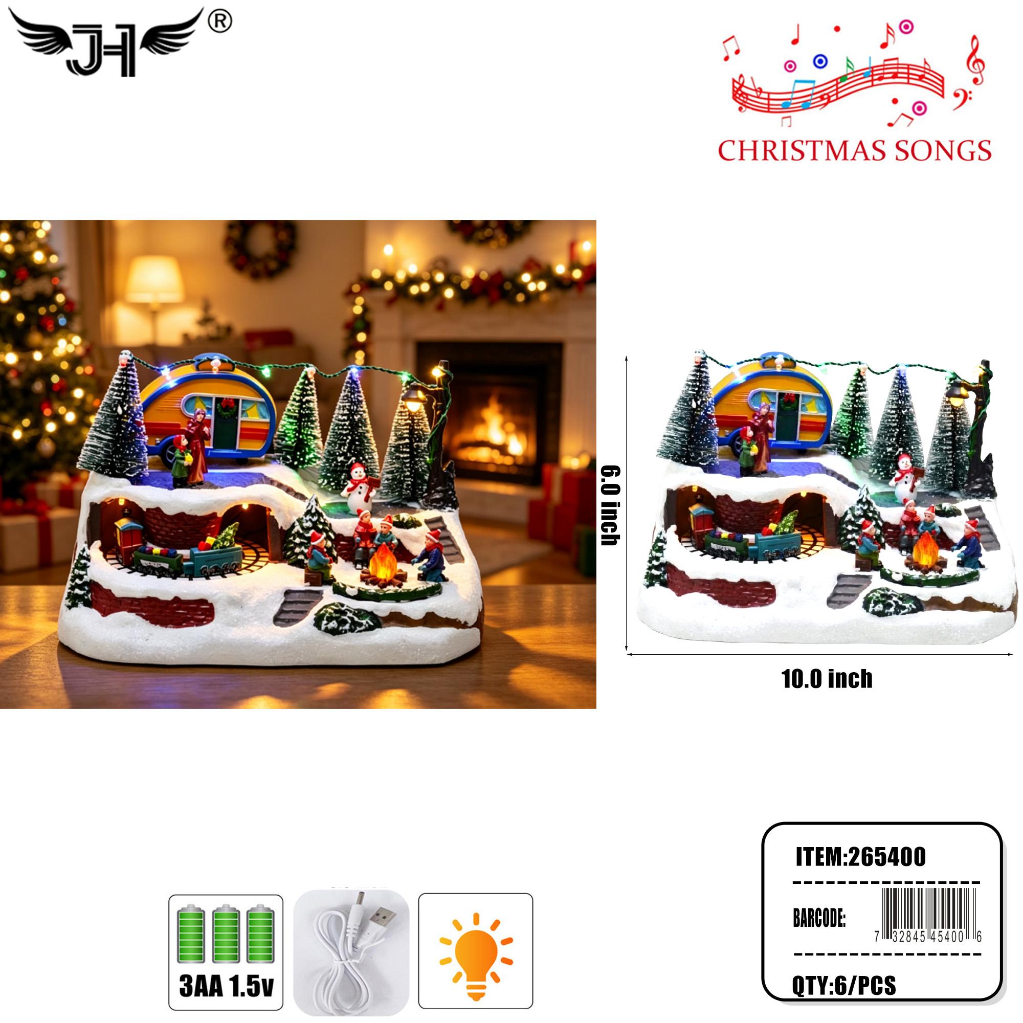 CHRISTMAS DECORATION - TREE HOUSE 6PC/CS image