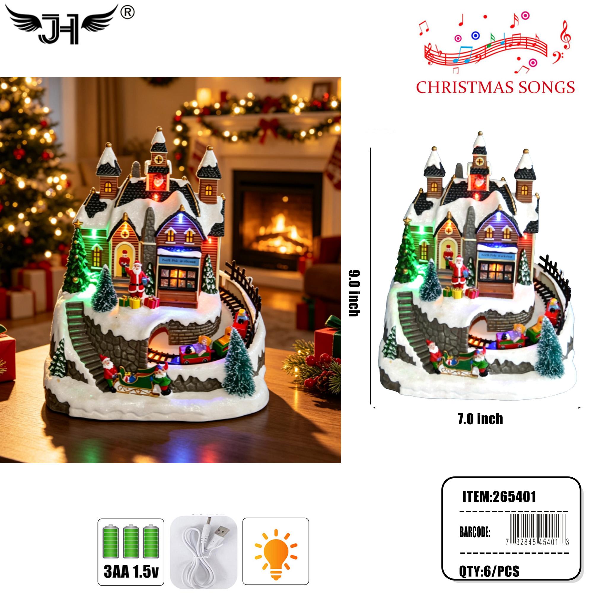 CHRISTMAS DECORATION - SANTA HOUSE 6PC/CS image