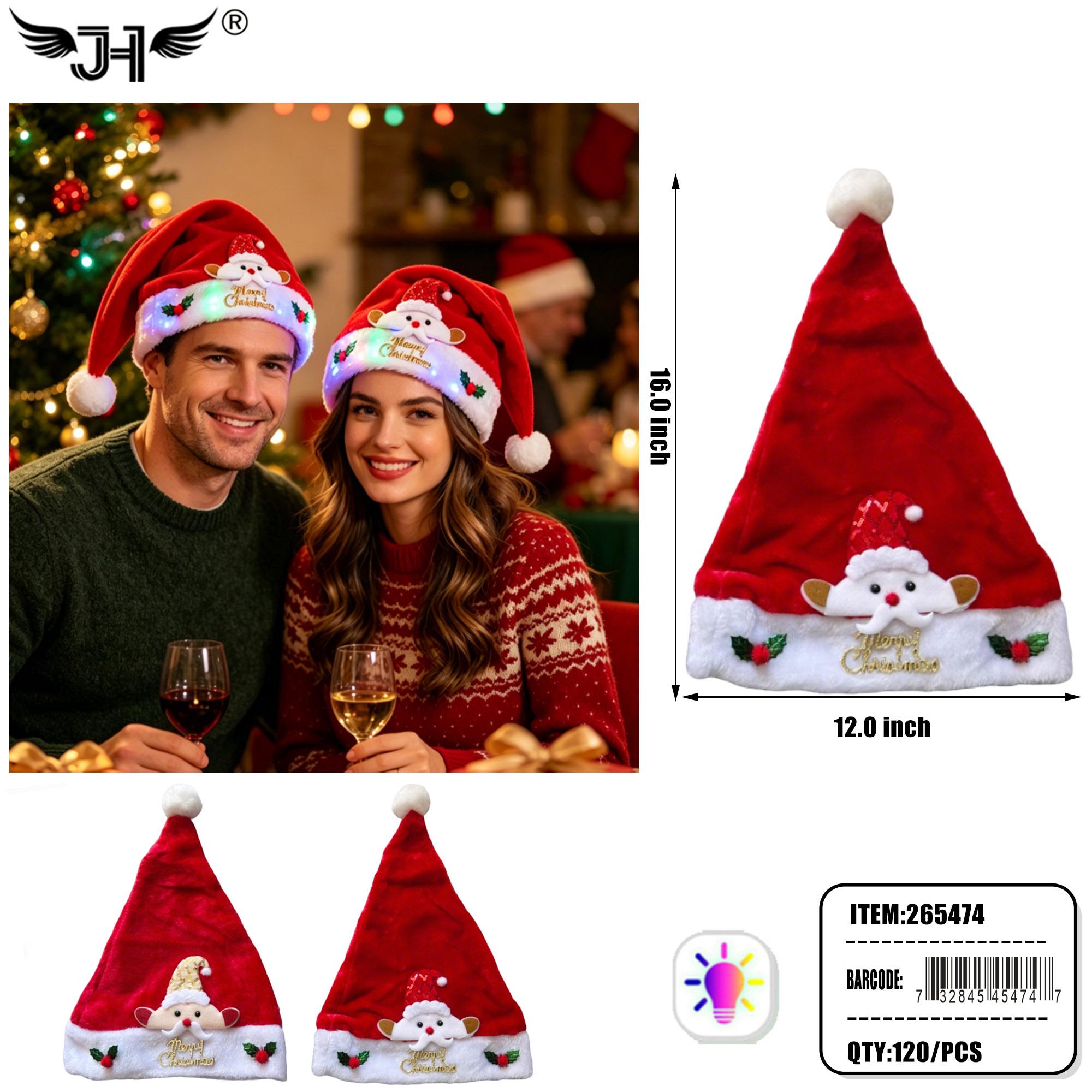 CHRISTMAS HAT - LIGHT UP 12DZ/CS (265474) image