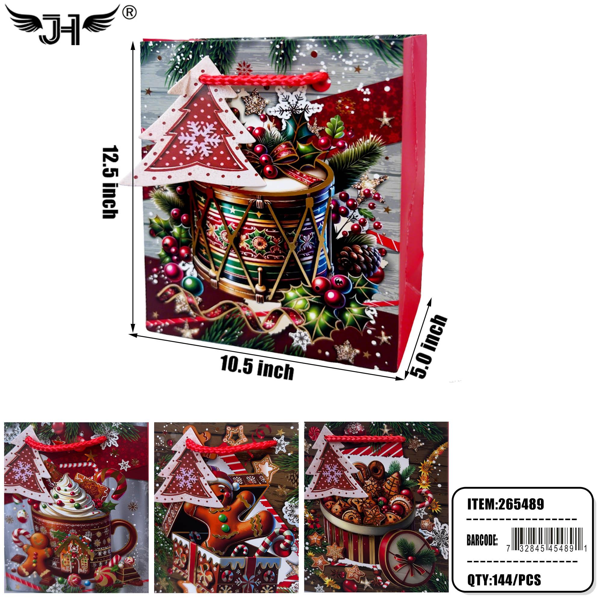 CHRISTMAS GIFT BAG - #3 SIZE M 12.5"X10" X5" 12DZ/CS image