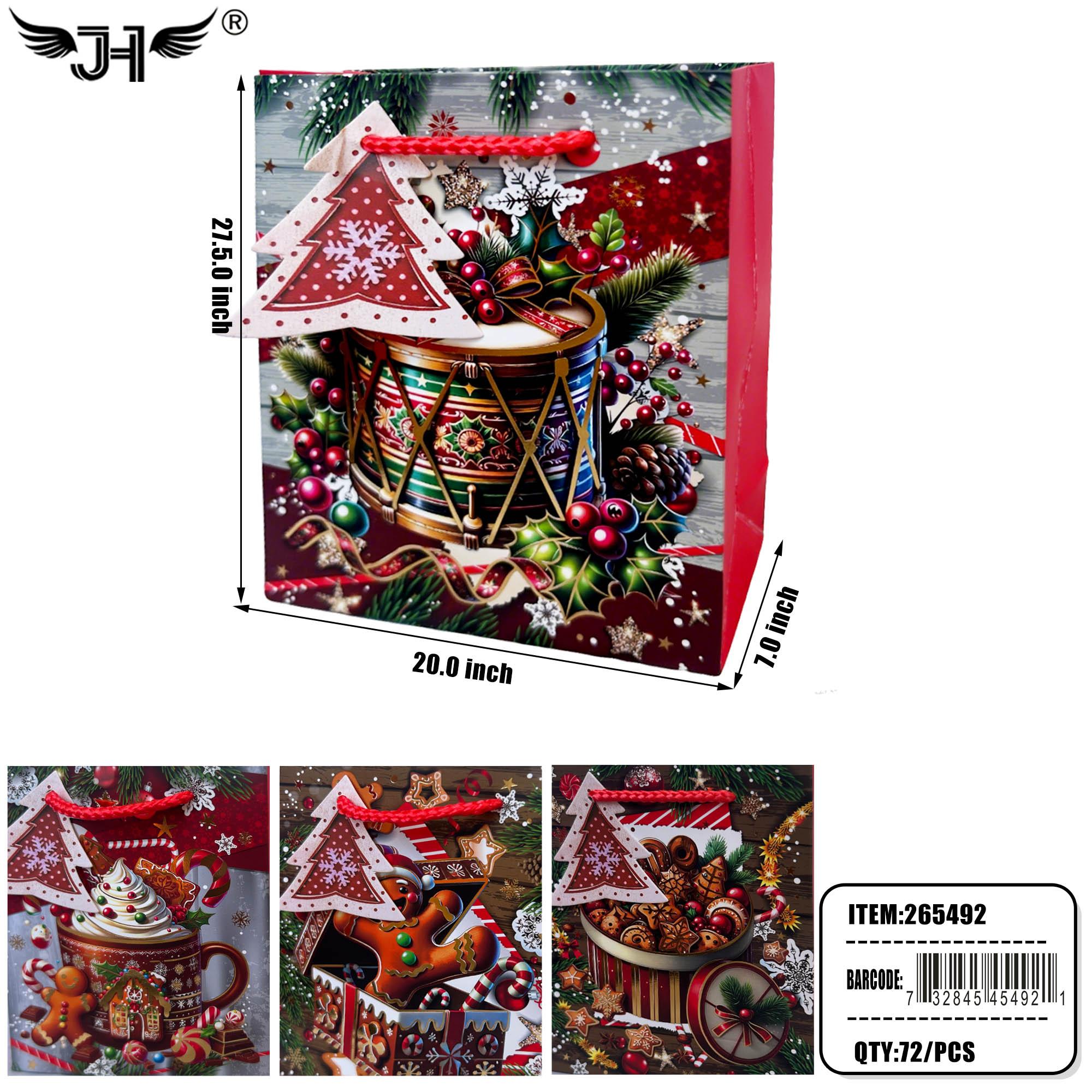 CHRISTMAS GIFT BAG - #6 XXL SIZE 27.5"X7"X20" COOKIE 6DZ/CS image