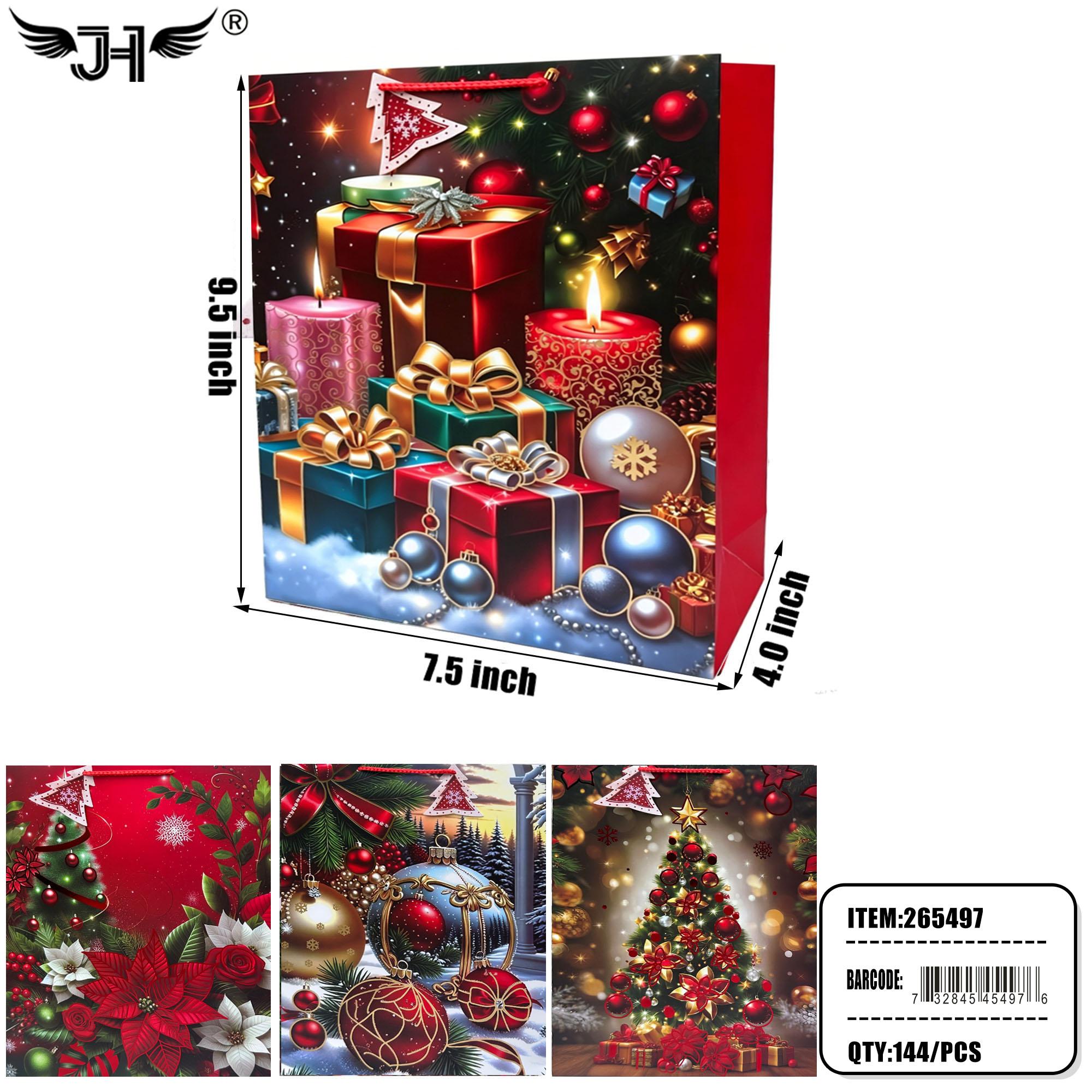 CHRISTMAS GIFT BAG - #2 SIZE S 9"X4"X7" 12DZ/CS image
