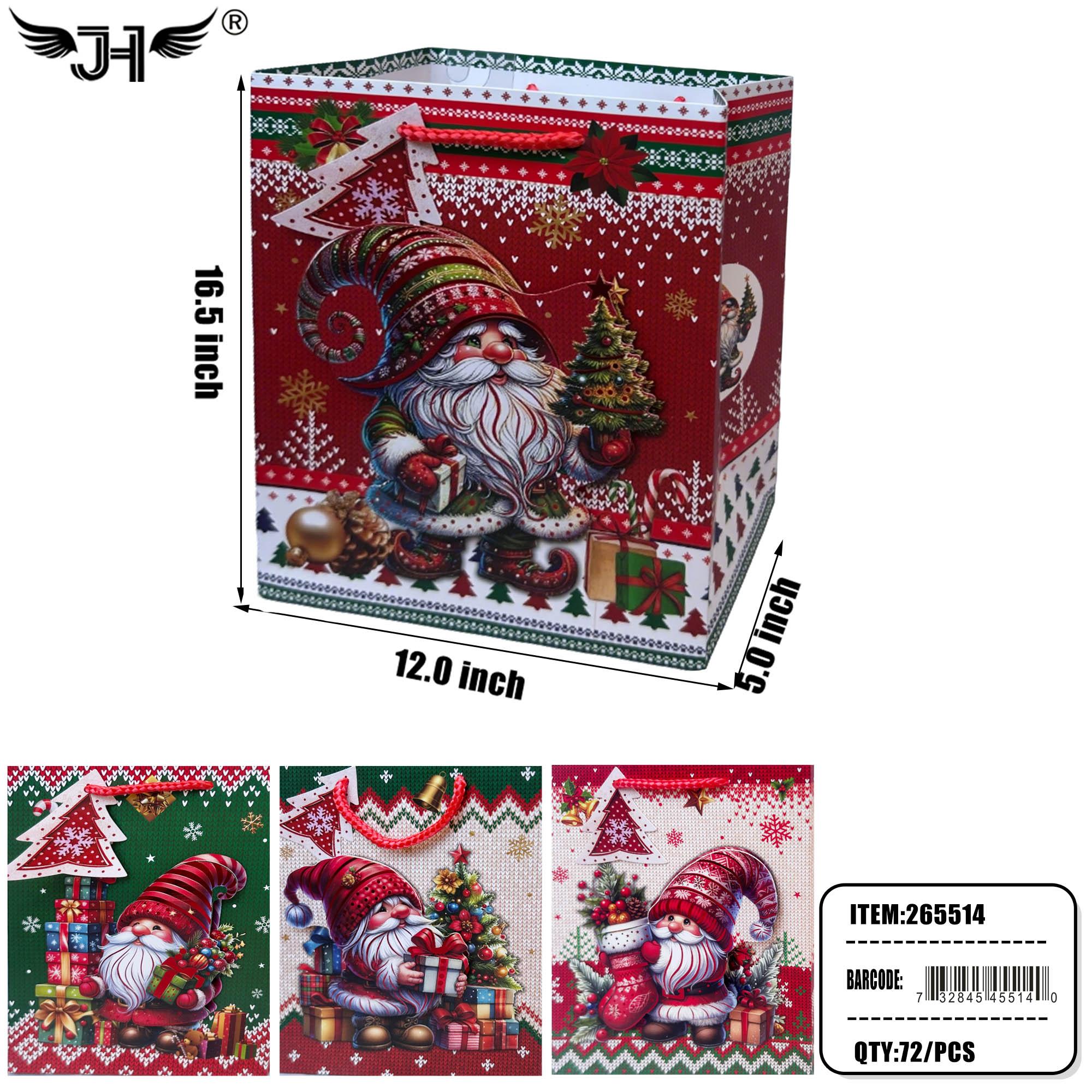 CHRISTMAS GIFT BAG - #4 SIZE L 16.5"X12"X5" 6DZ/CS image