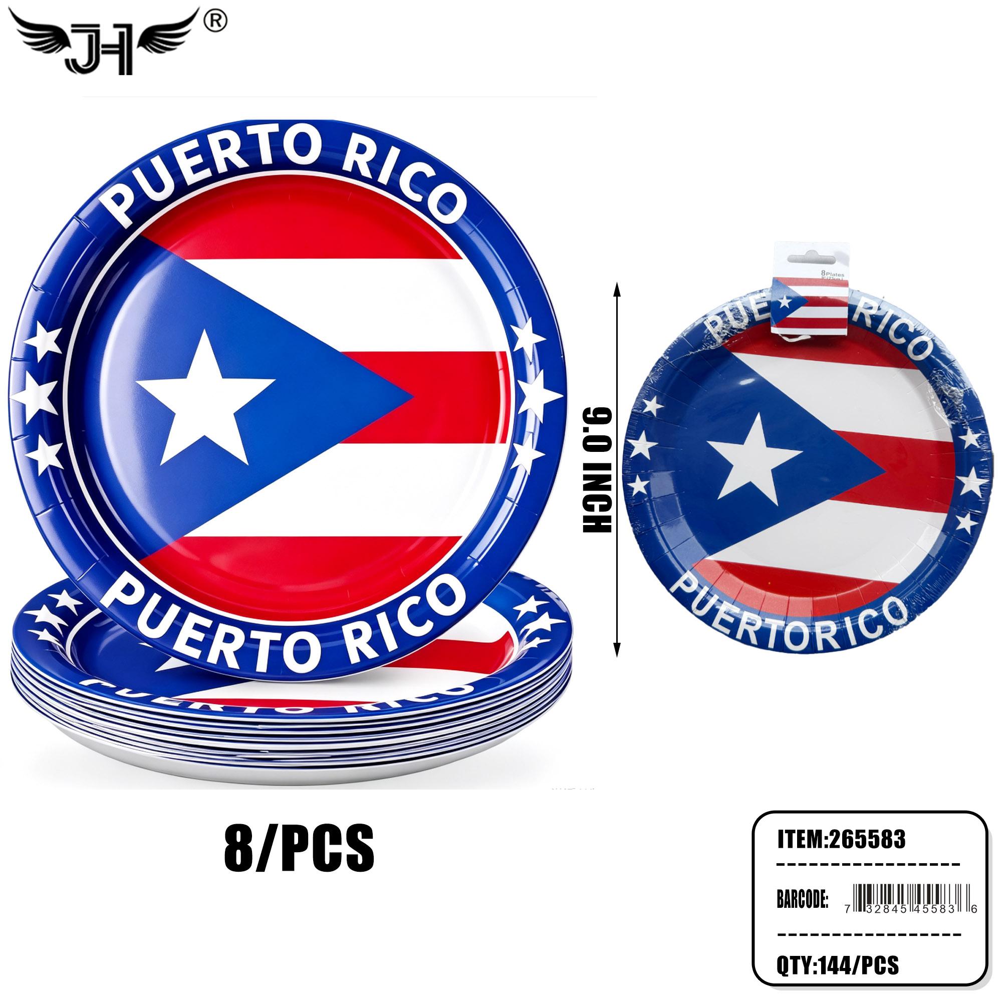 PUERTO RICO - 8CT 9" PAPPER PLATE 12DZ/CS image
