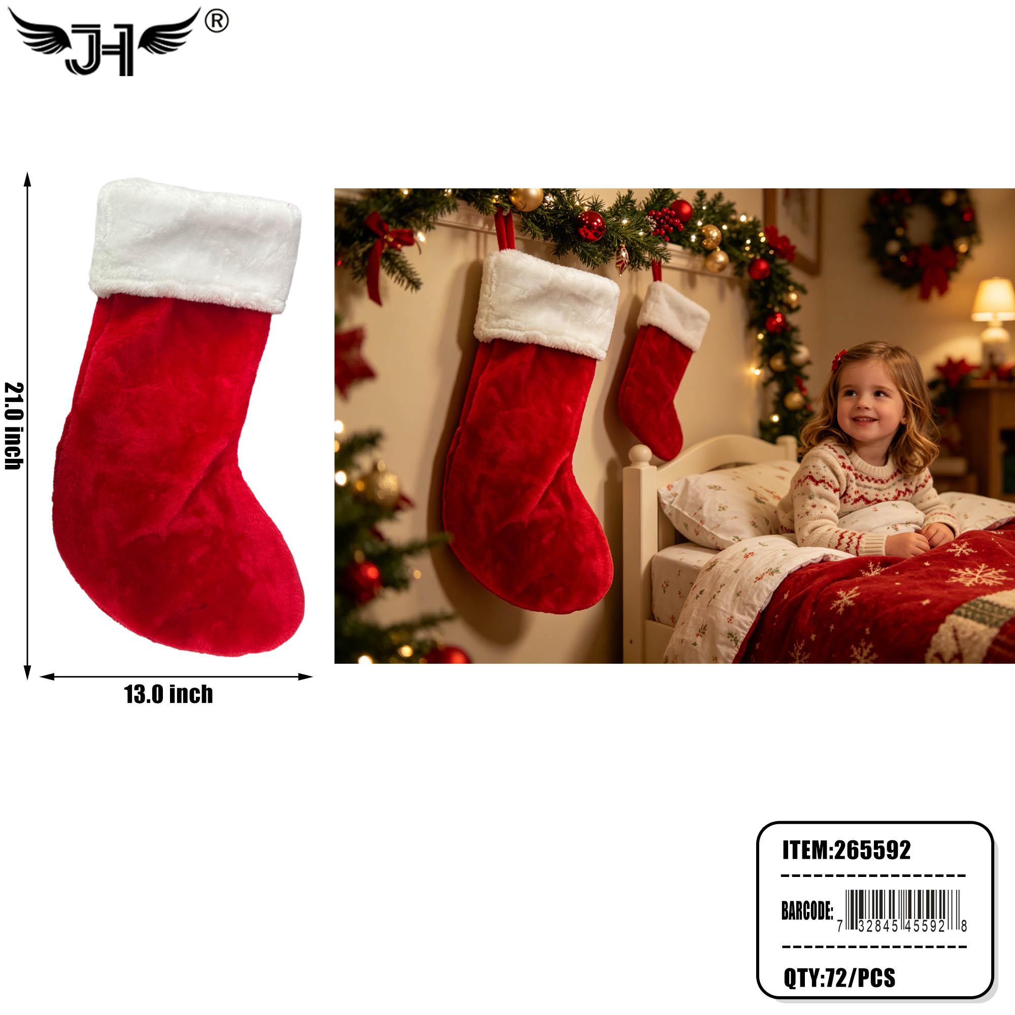 CHRISTMAS DECORATION - 21" RED STOCKING 6DZ/CS image