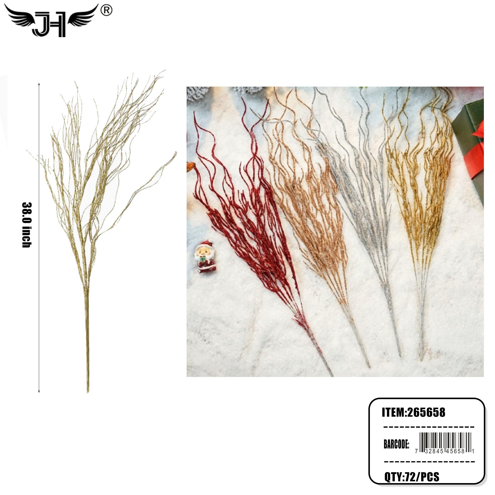 CHRISTMAS DECORATION - 38" GLITTER BRANCHES 4 COLOR 6DZ/CS (265658) image