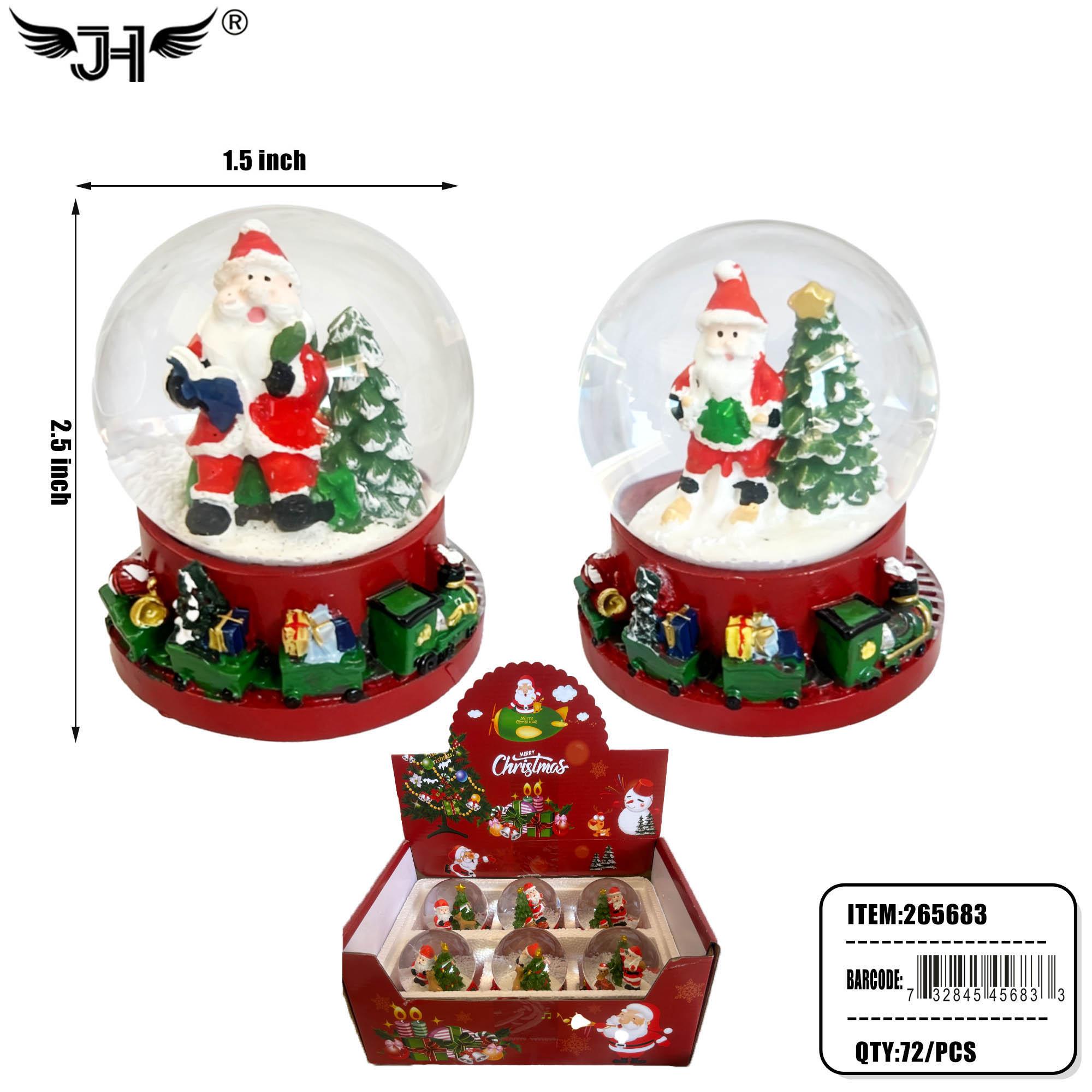 CHRISTMAS DECORATION - 2.5" SNOW GLOBE (6PC) 12BX/CS (265683) image
