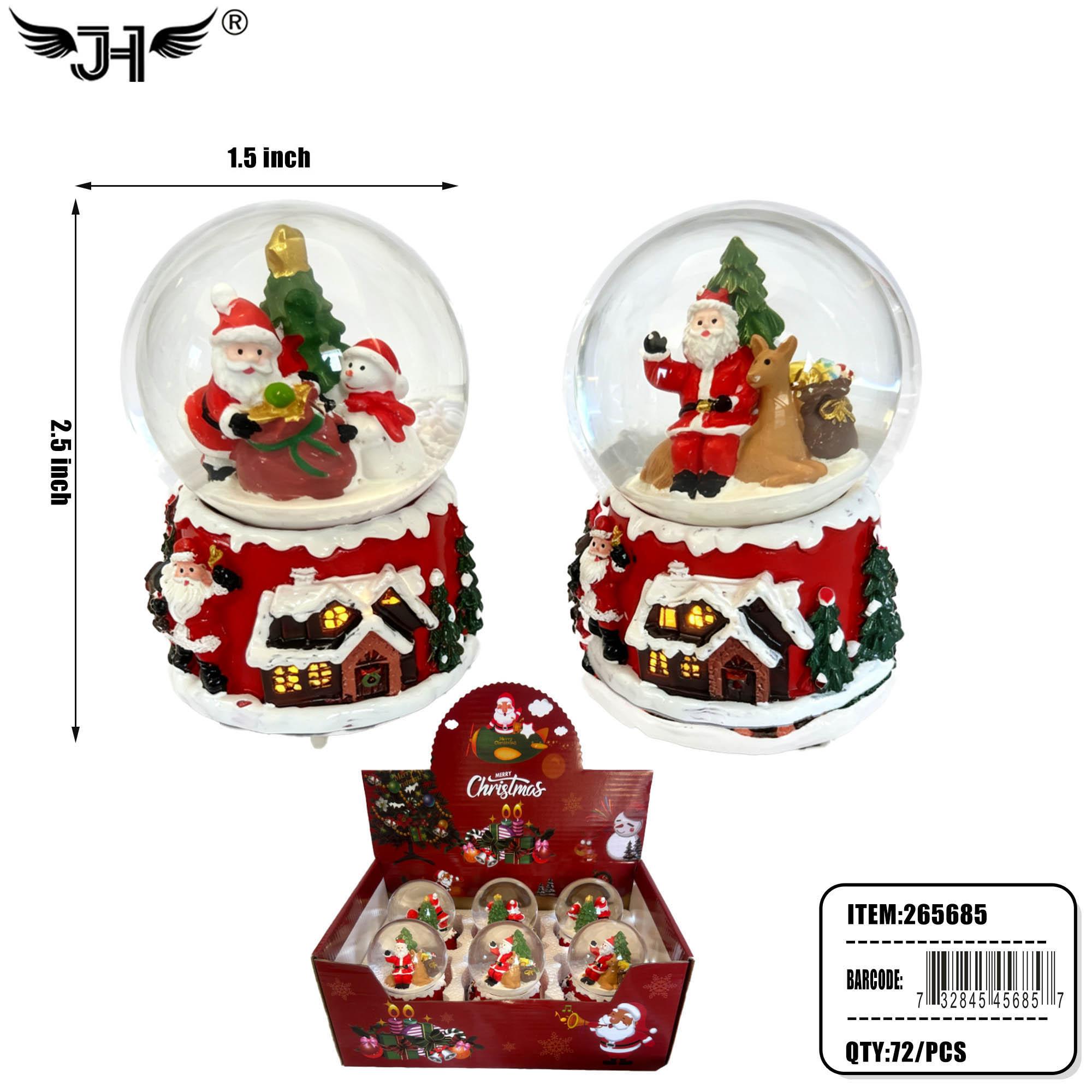 CHRISTMAS DECORATION - 2.5" SNOW GLOBE (6PC) 12BX/CS (265685) image
