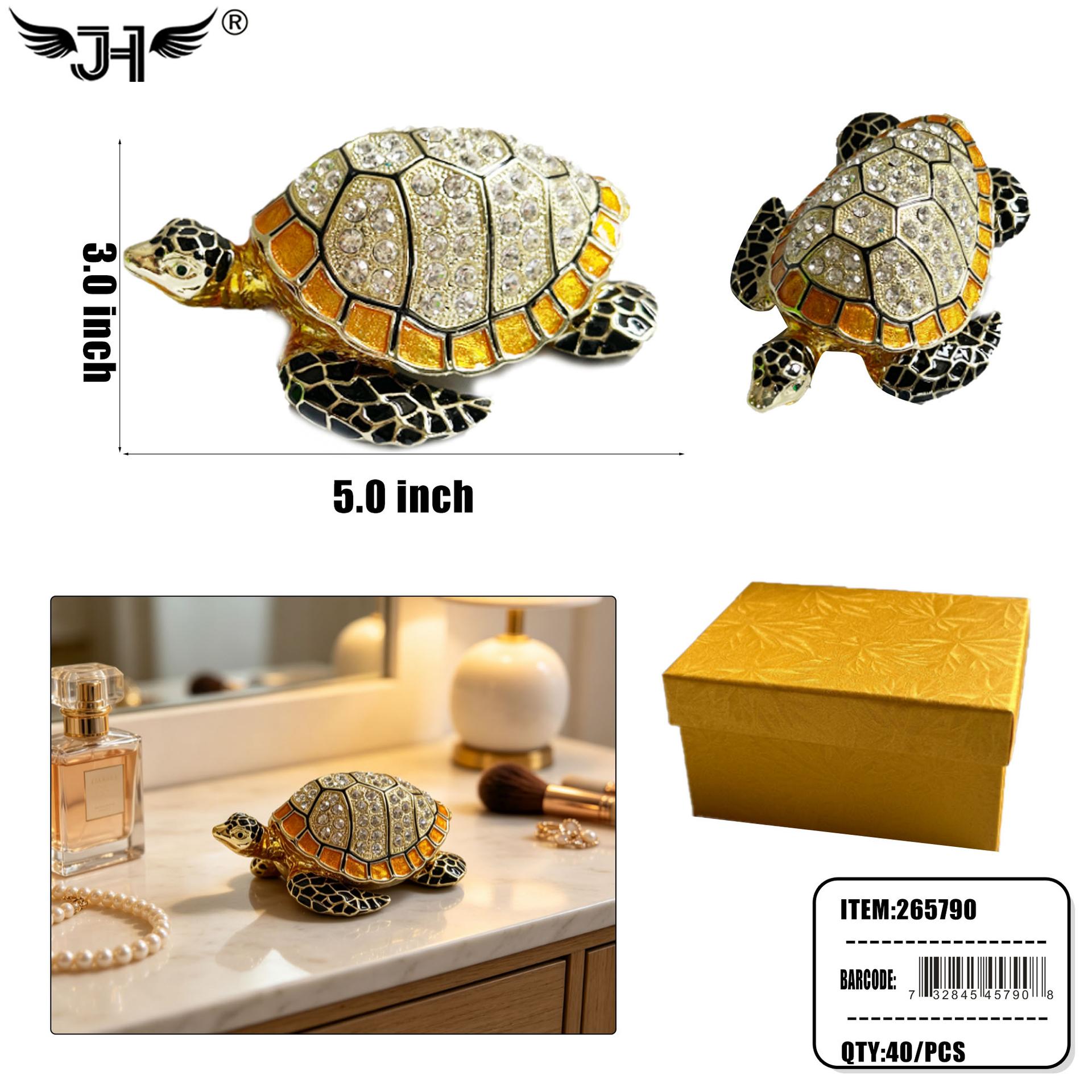 METAL JEWLERY BOX - TURTLE 40PC/CS (265790) image