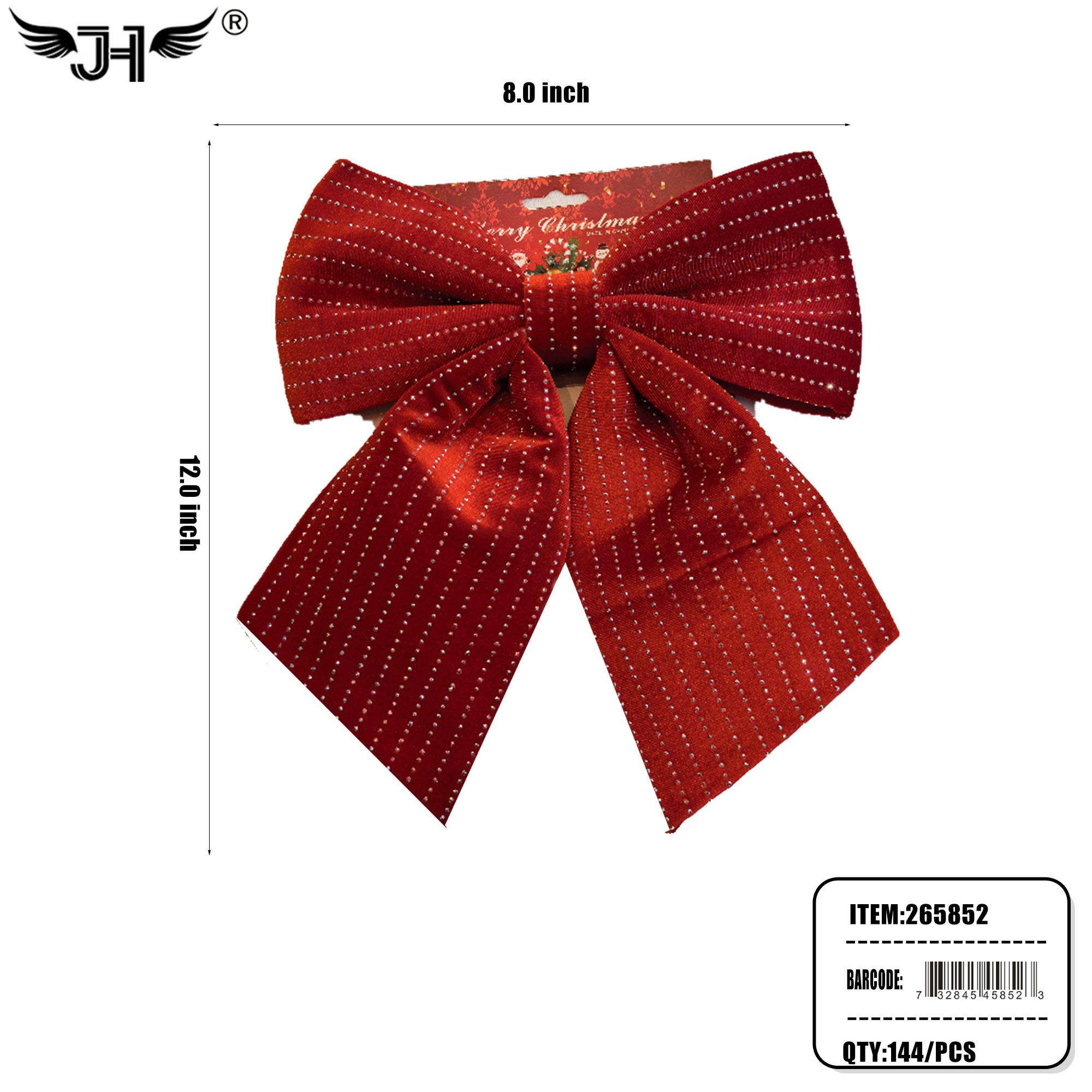 CHRISTMAS DECORATION - 12" RIBBON RED COLOR 12DZ/CS image