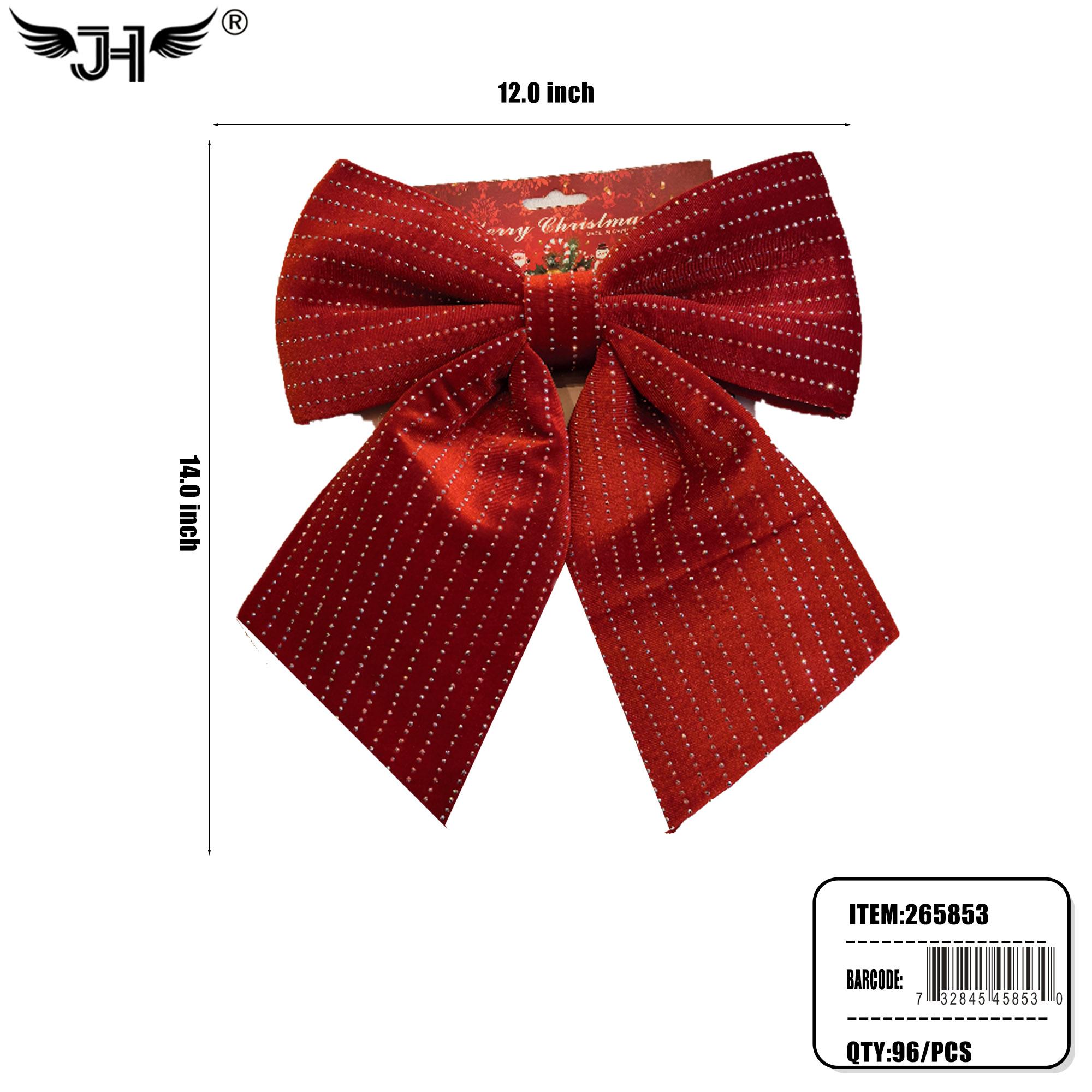 CHRISTMAS DECORATION - 14" RIBBON RED COLOR 8DZ/CS image