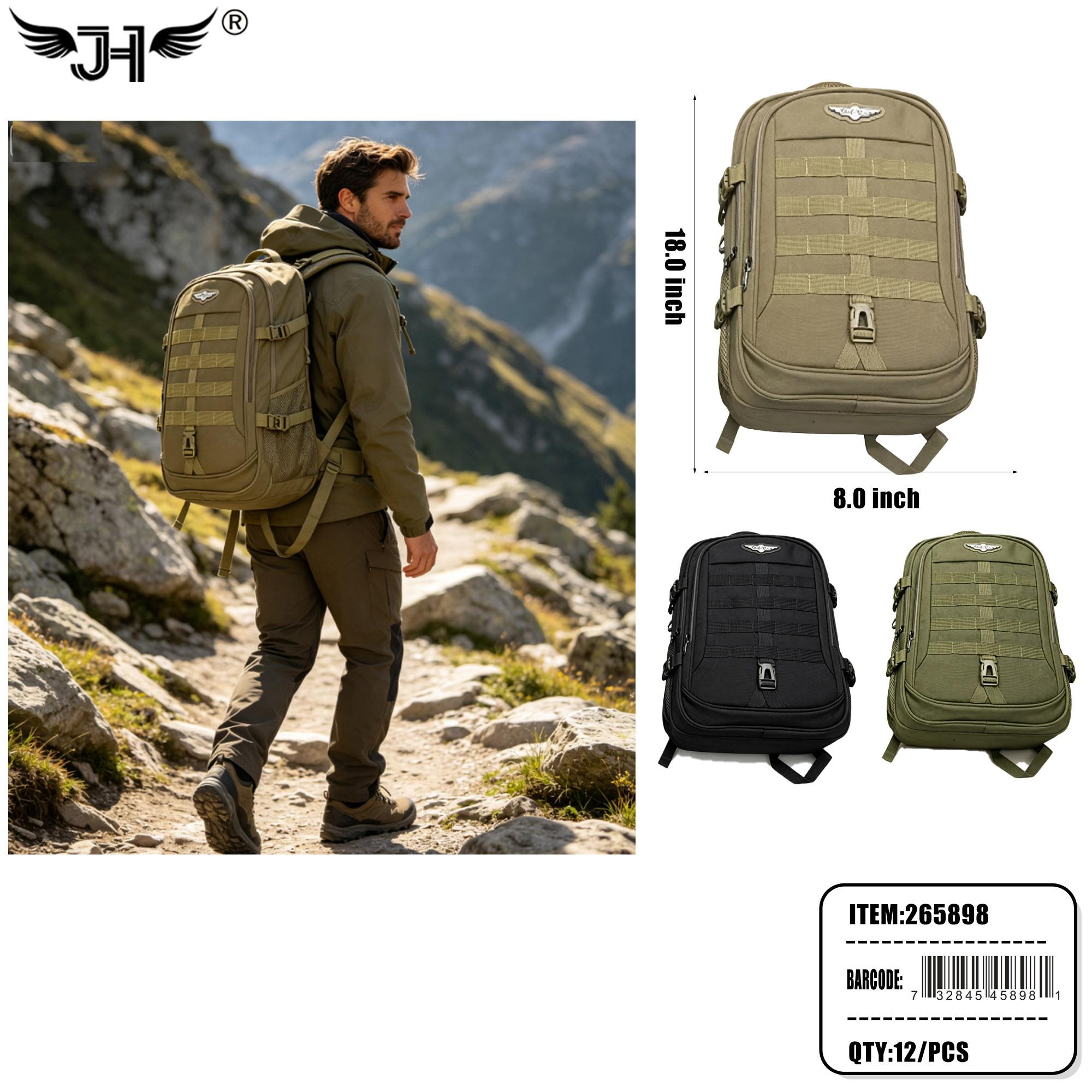 BACKPACK - 18" 3 COLOR MIX 12PC/CS (265898) image