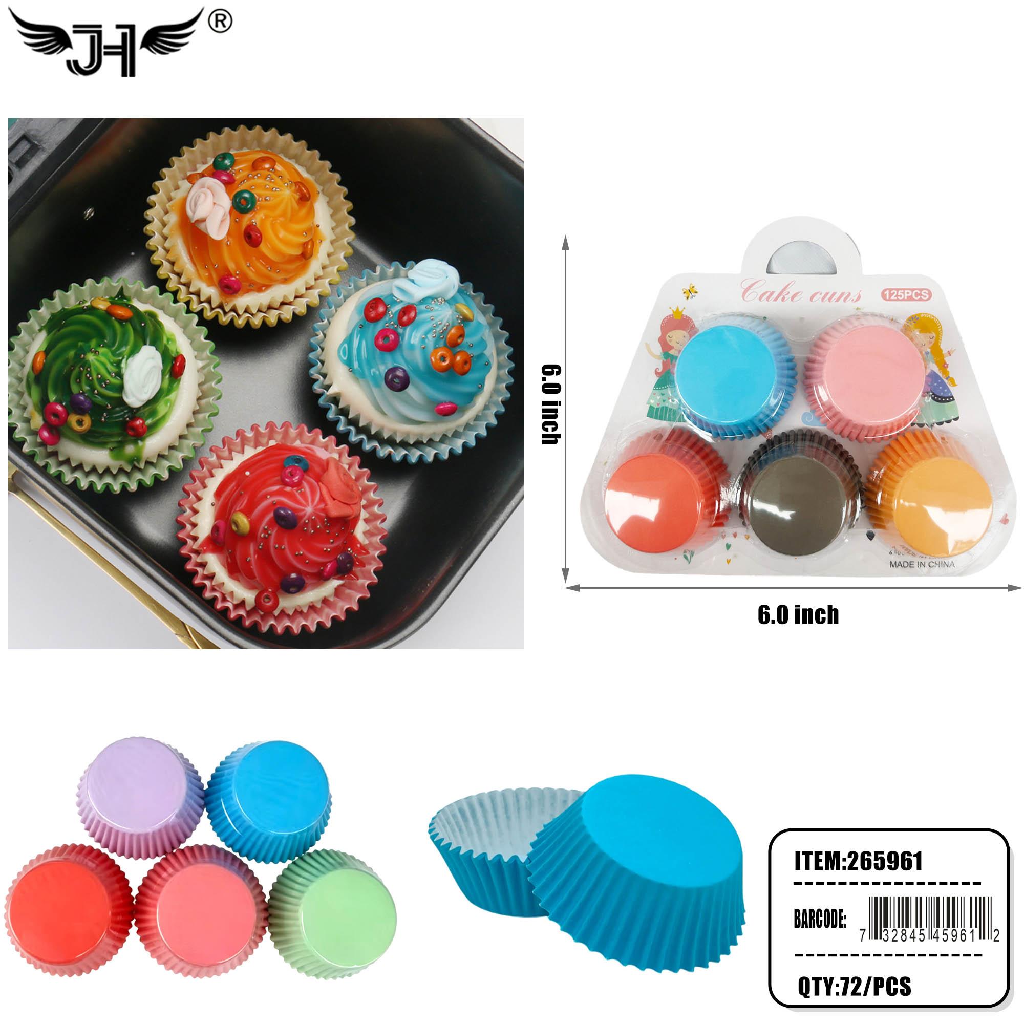 CUPCAKE LINER - 125CT MIX COLOR (6PC) 12BG/CS image