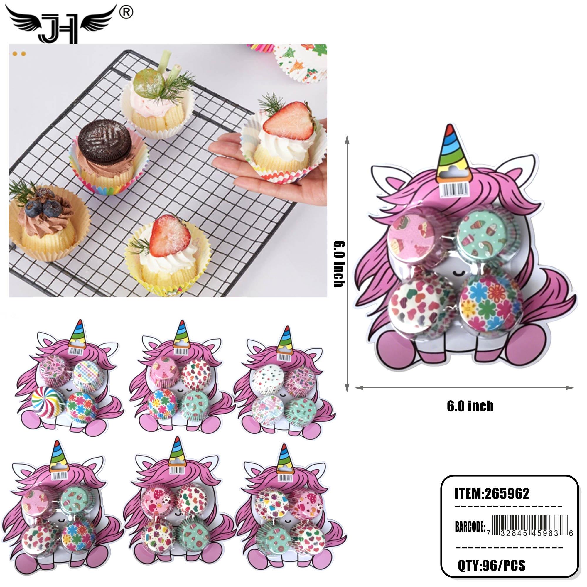 CUPCAKE LINER - 100CT UNICORN MIX COLOR (6PC) 16BG/CS image