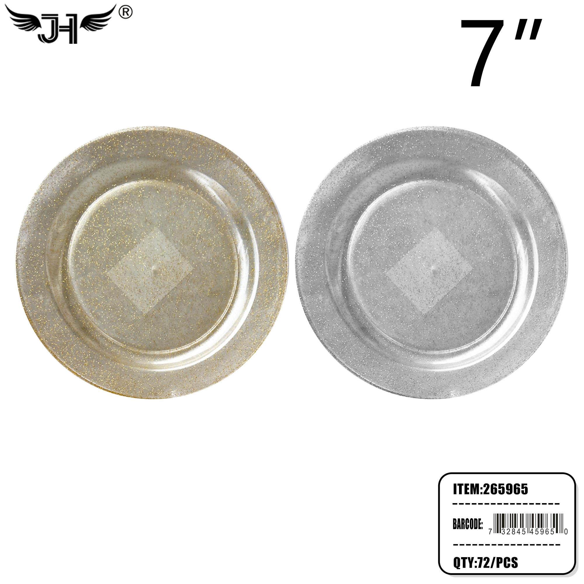 PLATE - 7" 6CT MIX 2 COLOR (6PC) 12BG/CS image