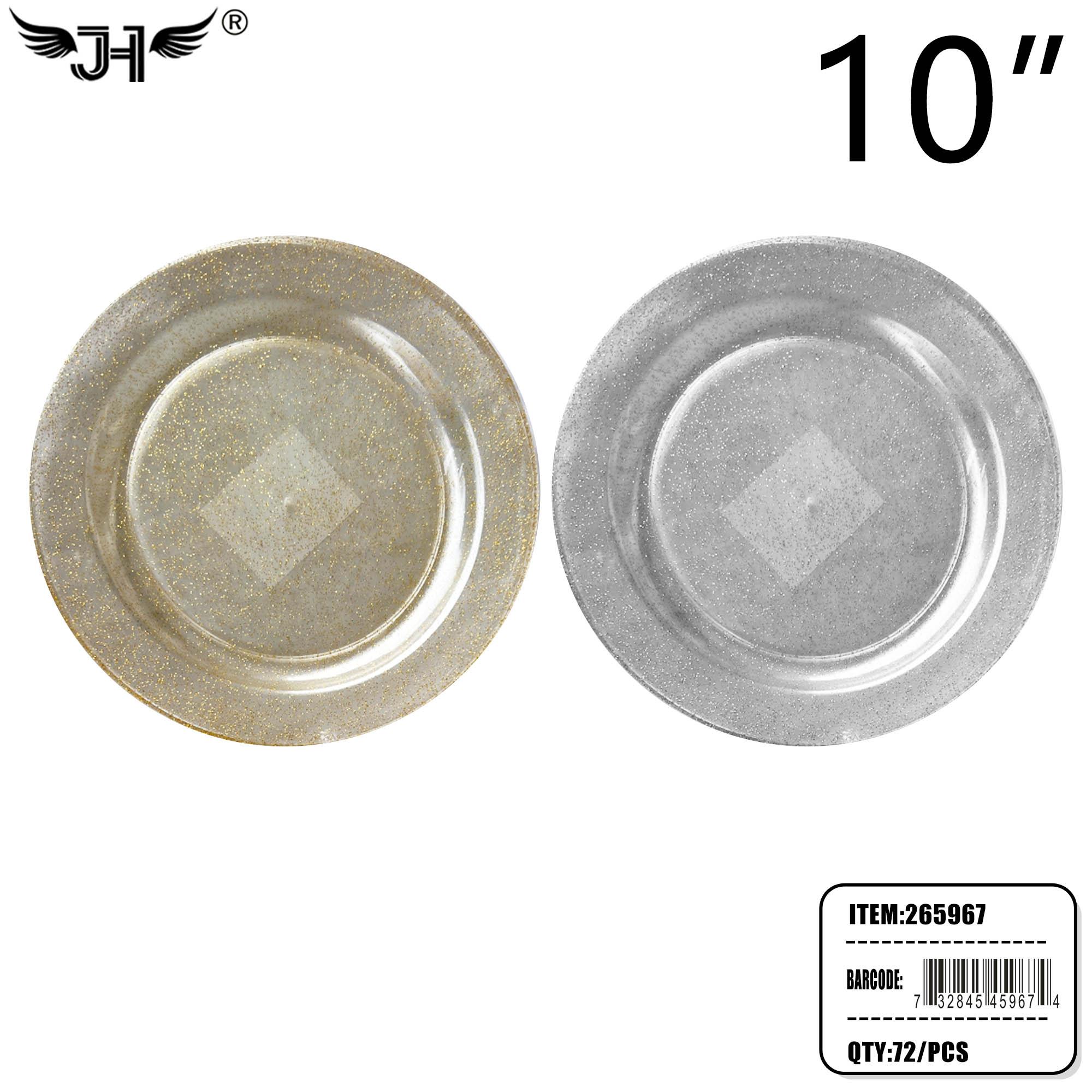 PLATE - 10" 6CT MIX 2 COLOR (6PC) 12BG/CS image