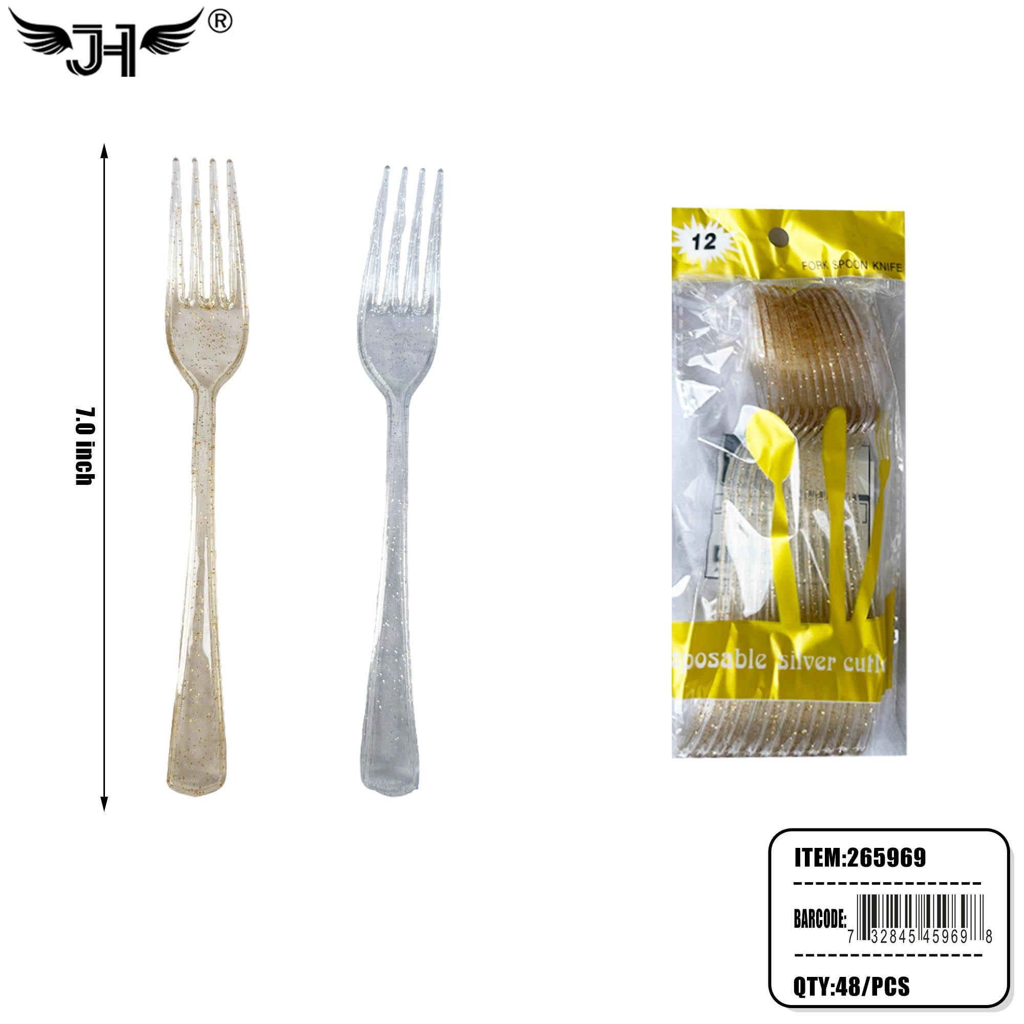 FORK - 7" 12CT MIX 2 COLOR (6PC) 8BG/CS image