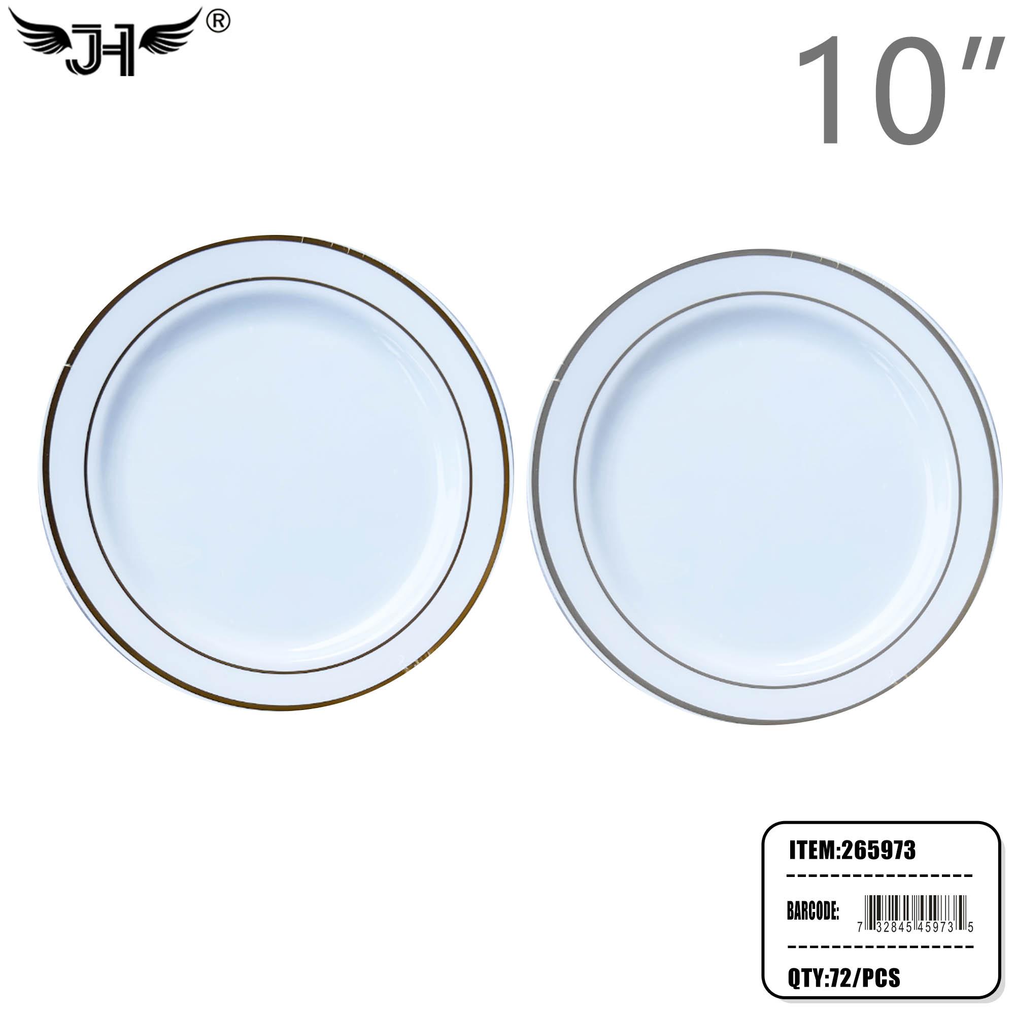 PLATE -10" 6CT MIX 2 COLOR (6PC) 12BG/CS image
