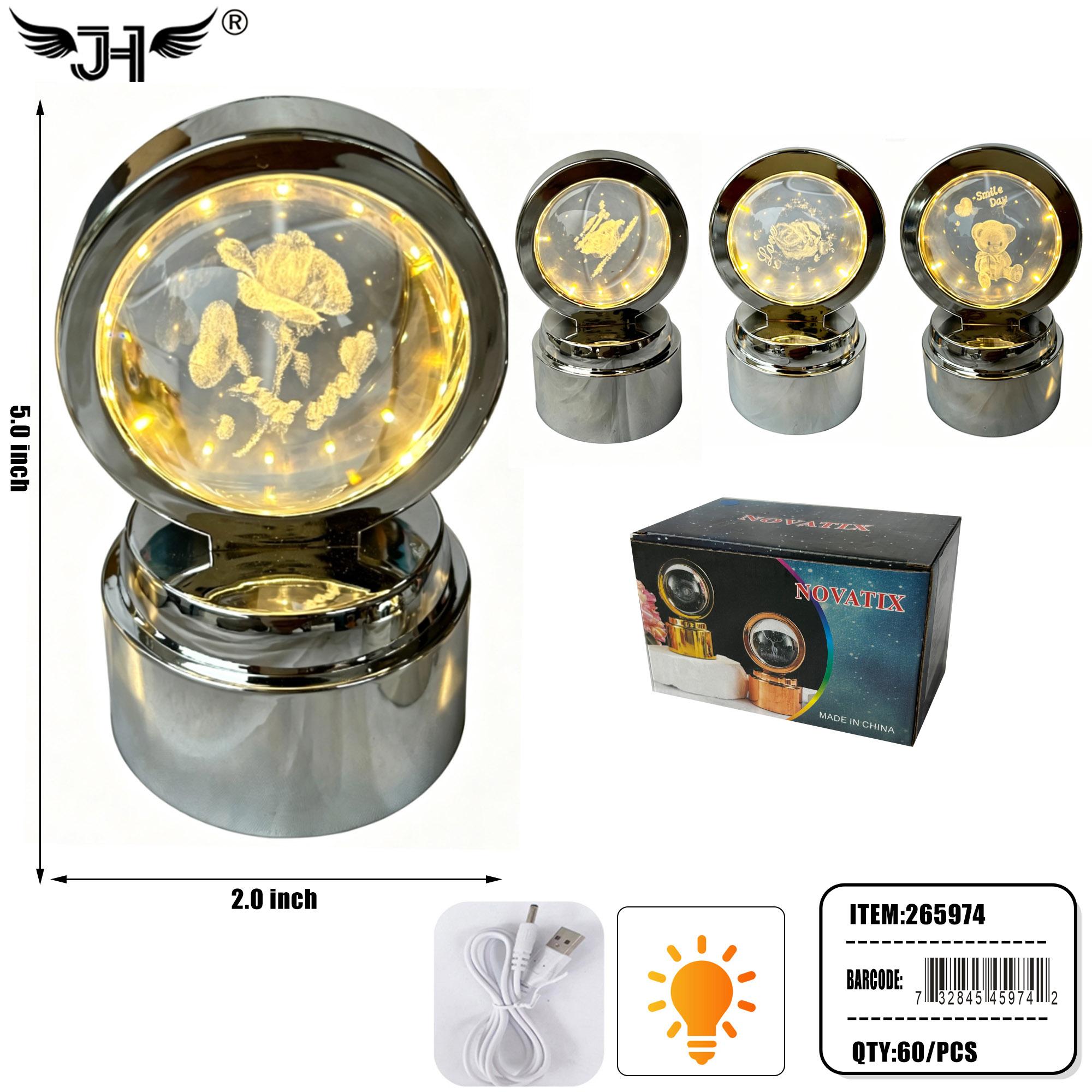 CRYSTAL GLOBE - 5" MIX 4 STYLE 60PC/CS image