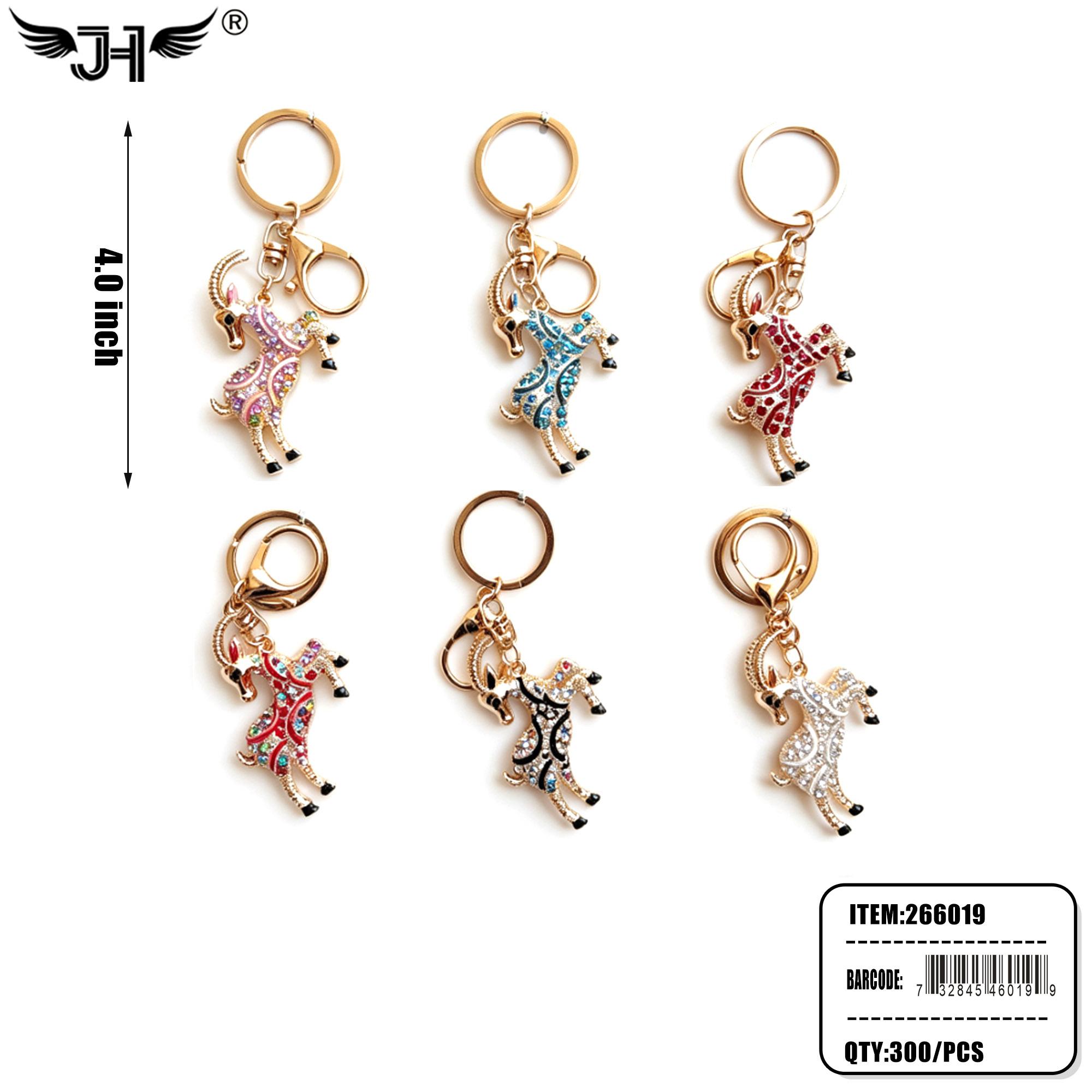 KEYCHAIN - GOAT RHINESTONE 6 COLOR MIX 25DZ/CS (266019) image