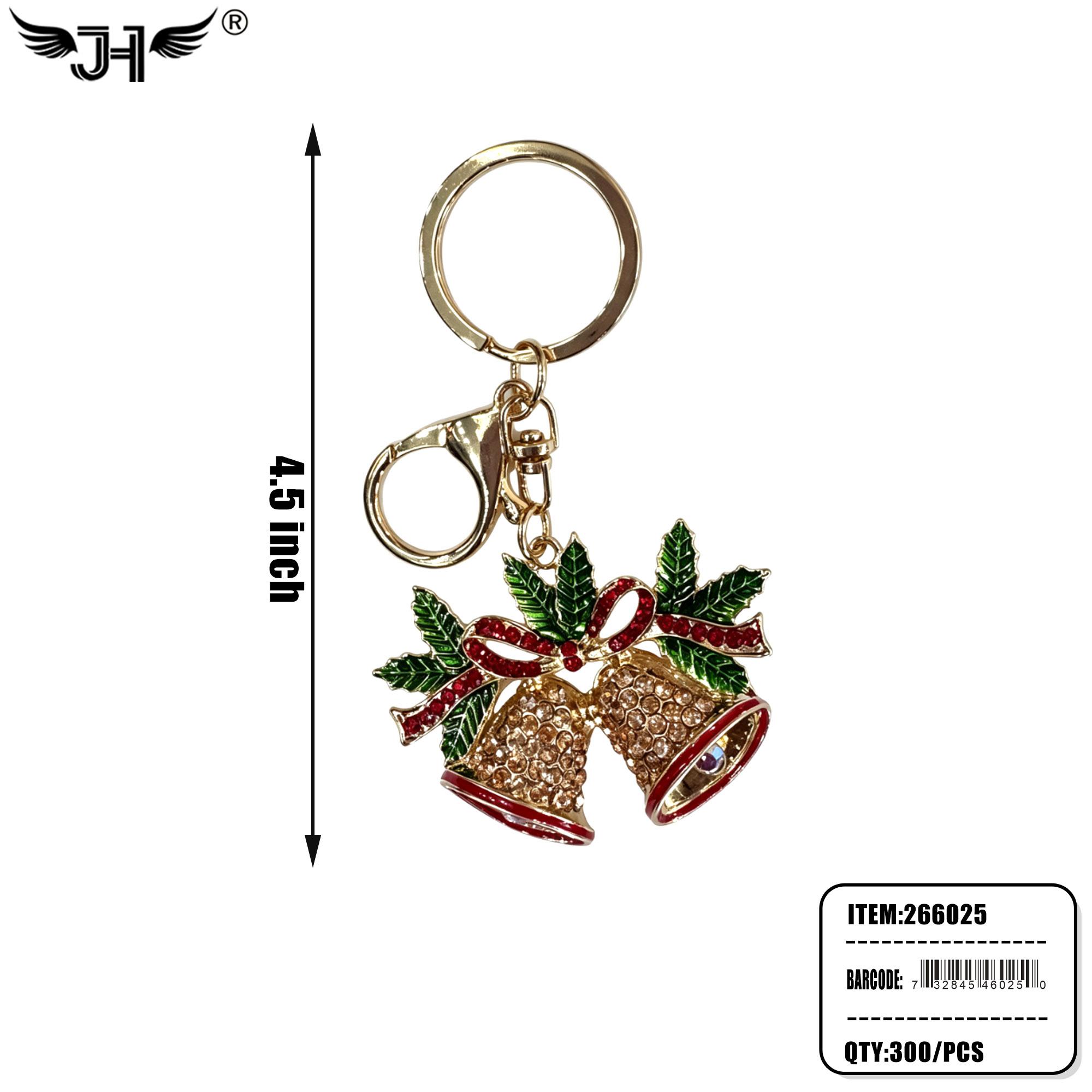 CHRISTMAS KEYCHAIN -JINGLEBELL RHINESTONE 25DZ/CS image