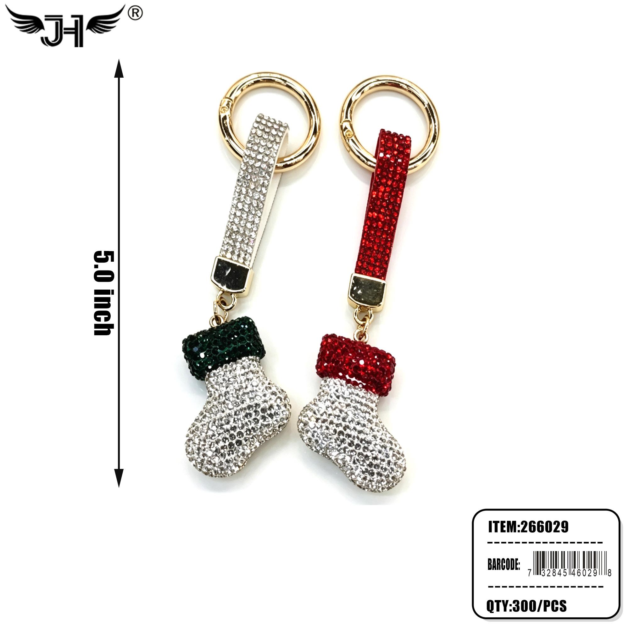 CHRISTMAS KEYCHAIN -SANTA RHINESTONE 25DZ/CS (266029) image
