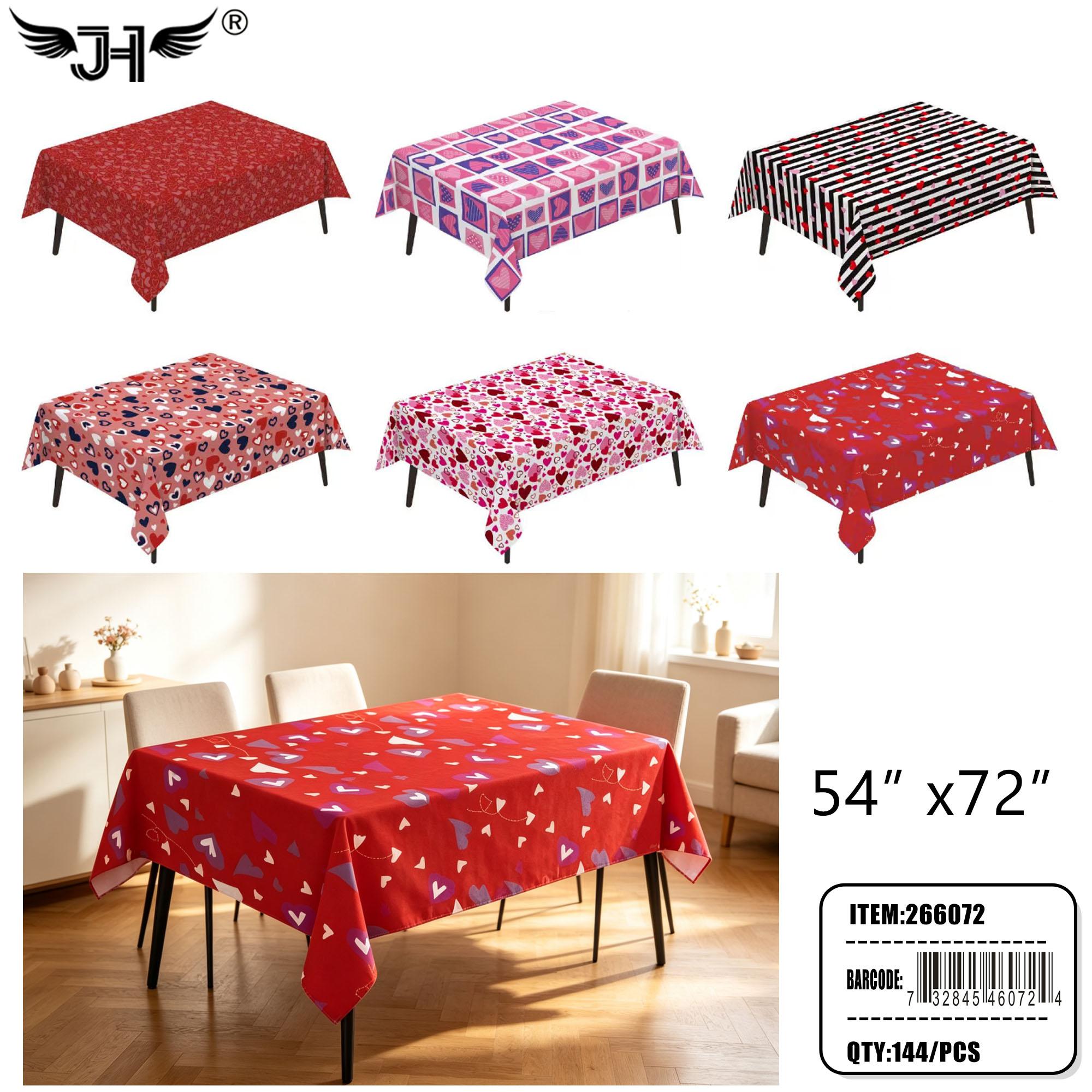 VALENTINE DECORATION - TABLE CLOTH 6 COLOR MIX 12DZ/CS image
