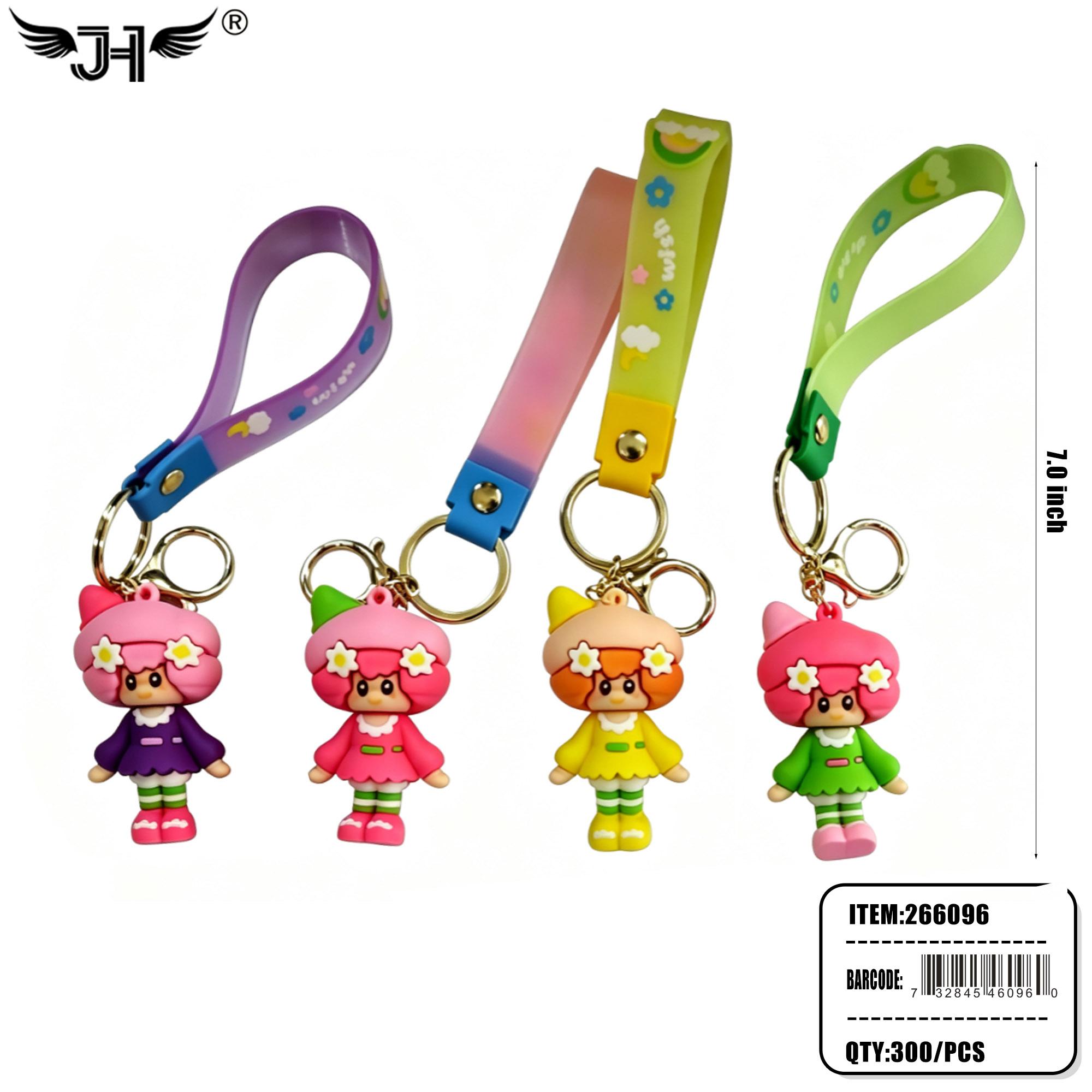 KEYCHAIN - CARTOON GIRL 4 COLOR MIX 25DZ/CS image
