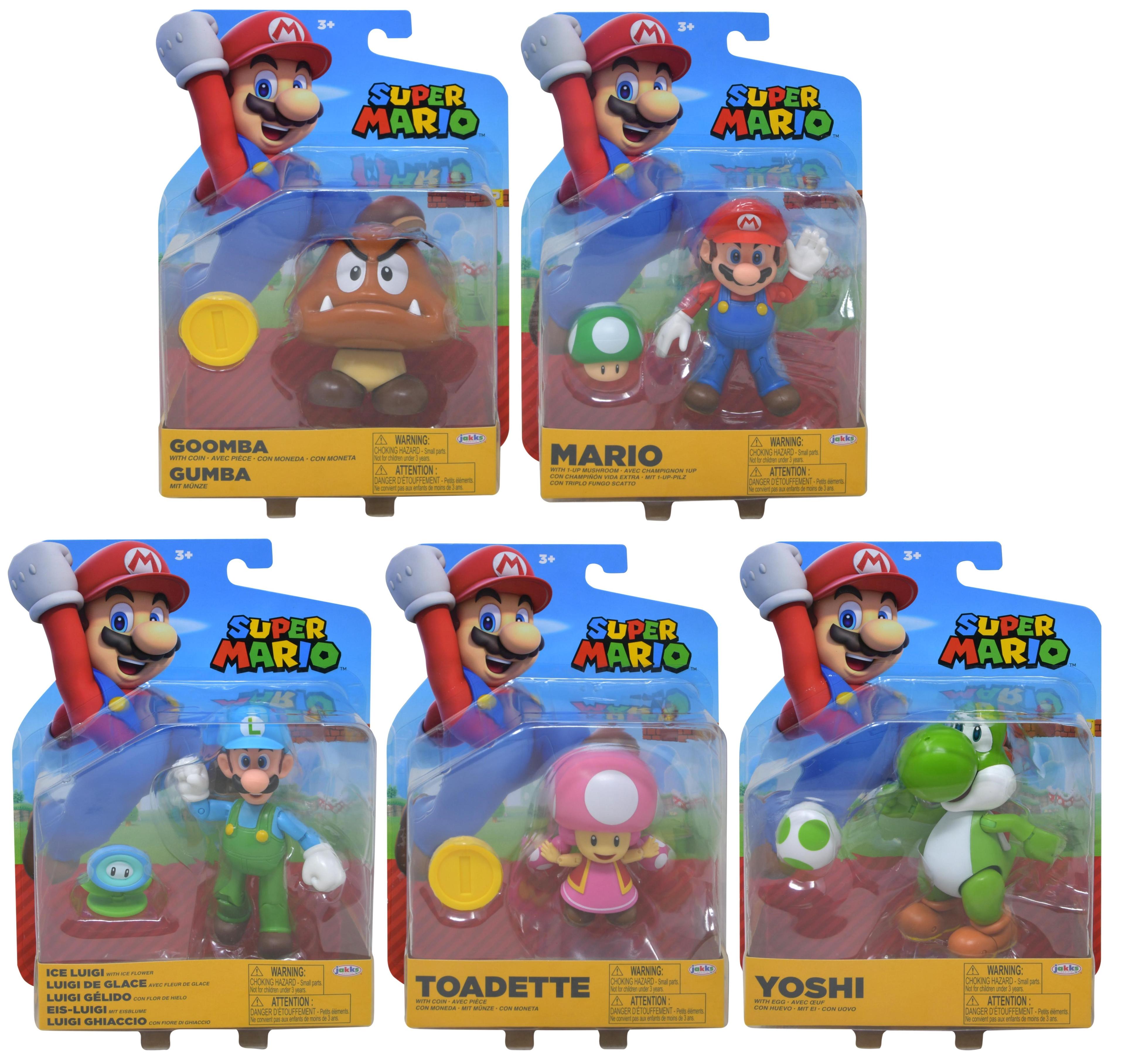 SUPER MARIO 4" FIGURES ON BLISTER CARD - WAVE 12PC/C image