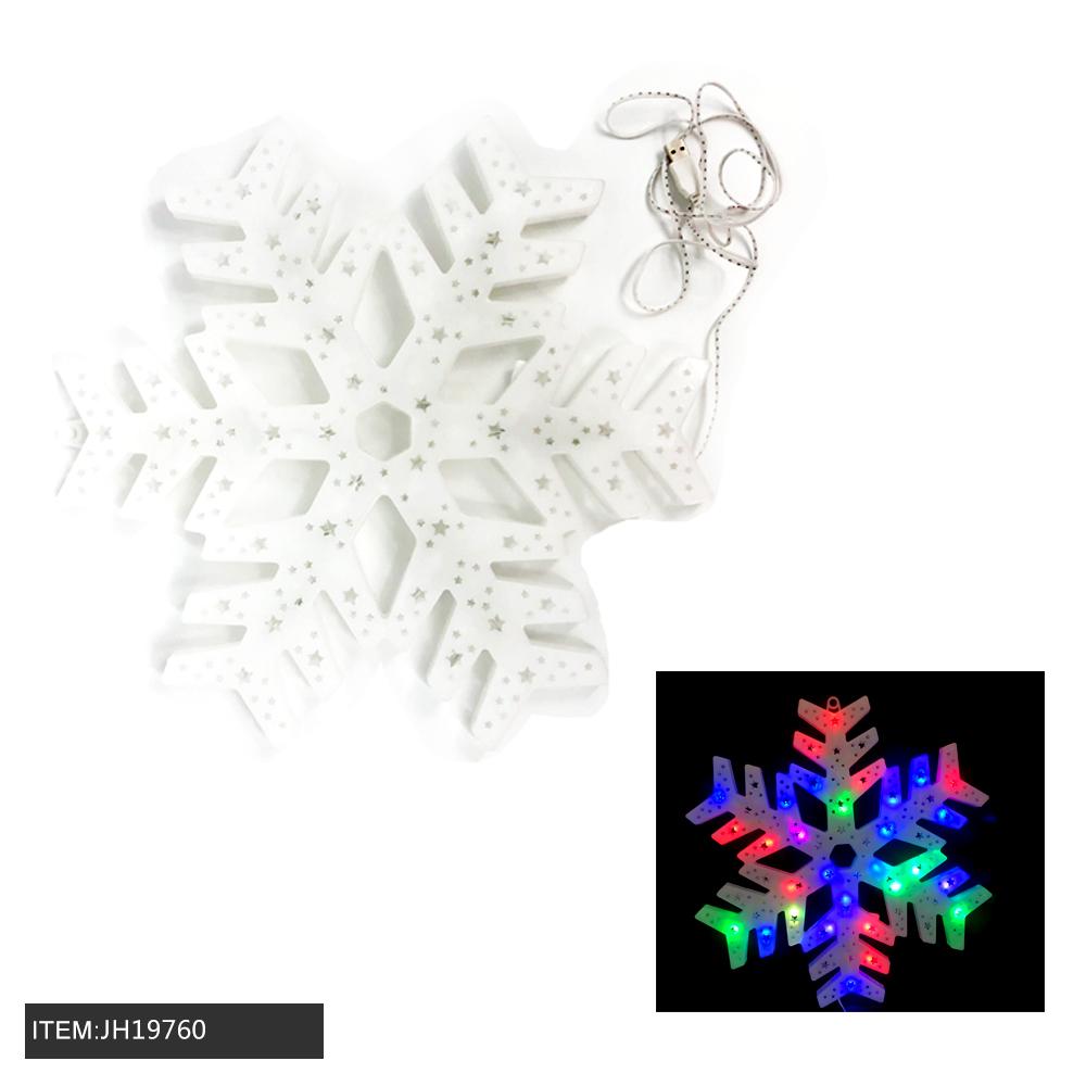 CHRISTMAS LIGHT UP DECORATION - 15 SNOW FLAKE 24PC/CS image