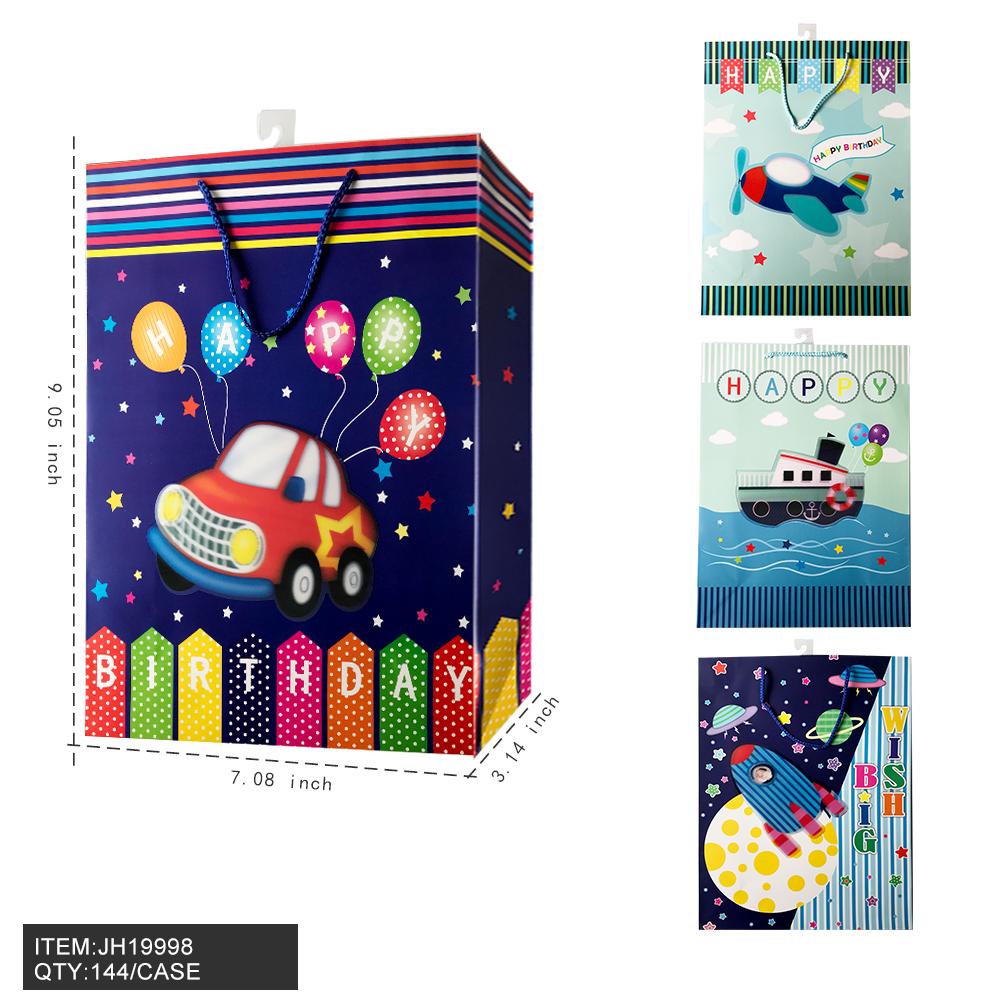 BIRTHDAY GIFT BAG - #3 SIZE M 12.5x10x5 12DZ/CS