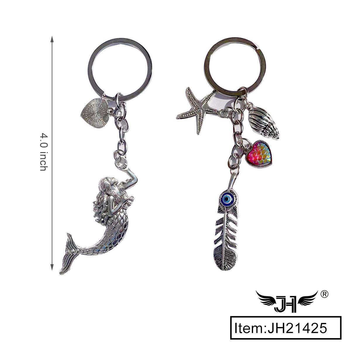 KEYCHAIN - EVIL EYE MERMAID&FEATHER 30DZ/CS image