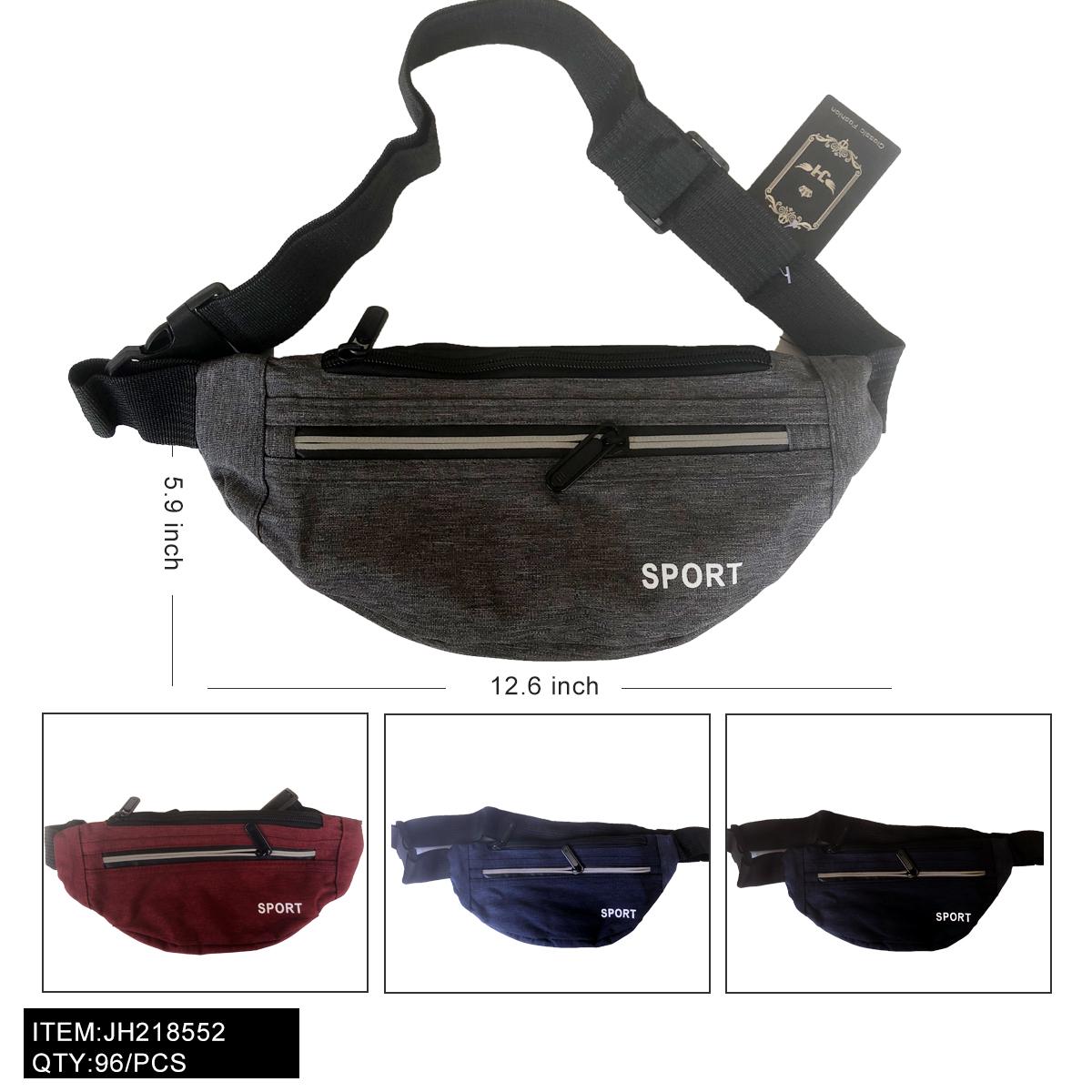 WAIST BAG - FANNY PACK 4 COLOR 6"X12.6" 12PC/8PK/96PC/CS image