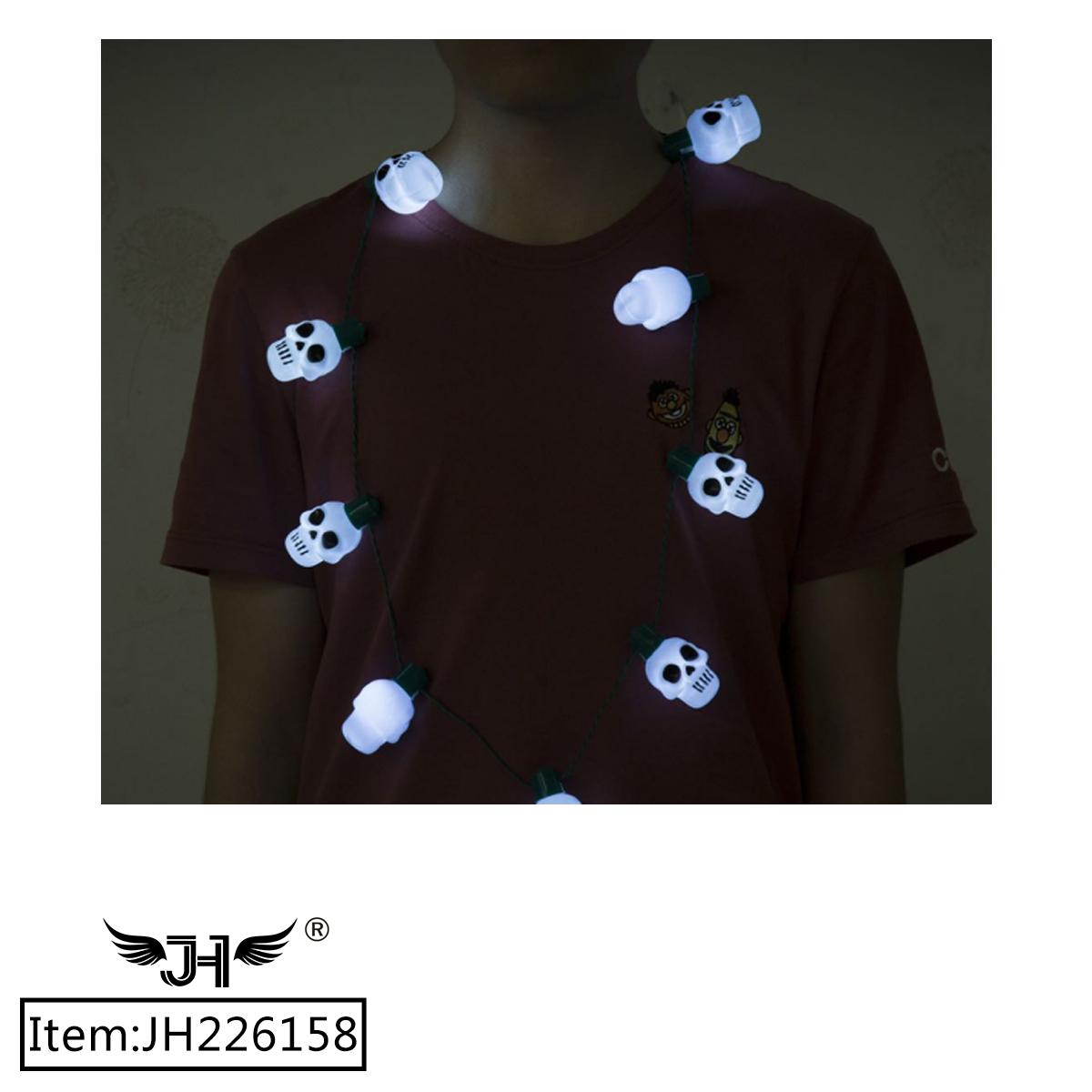NECKLACE - HALLOWEEN LIGHT SKULL 9 BULBS 6DZ/2BX/12DZ/CS image