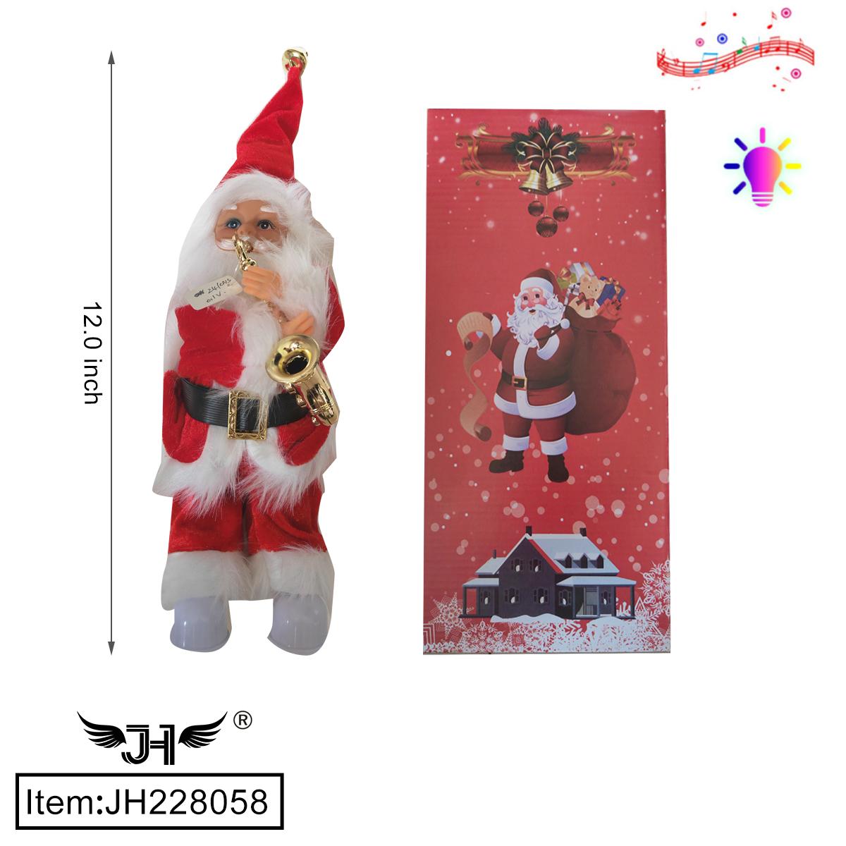 CHRISTMAS SANTA - 12" SINGING AND DANCING 24PC/CS (JH228058)