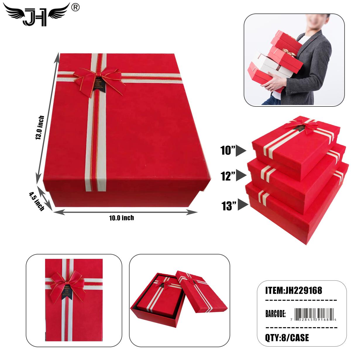 GIFT BOX - RED 3PC SET  8SET/CS image