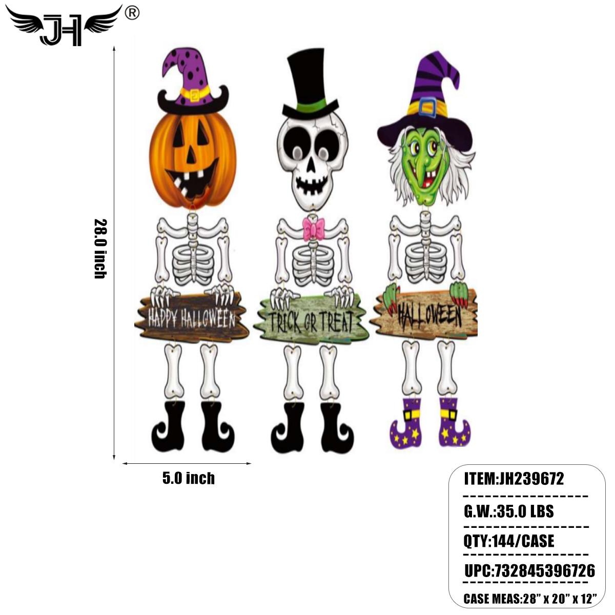 HALLOWEEN - DECORATION SKELETON 28"X5" 12DZ/CS image
