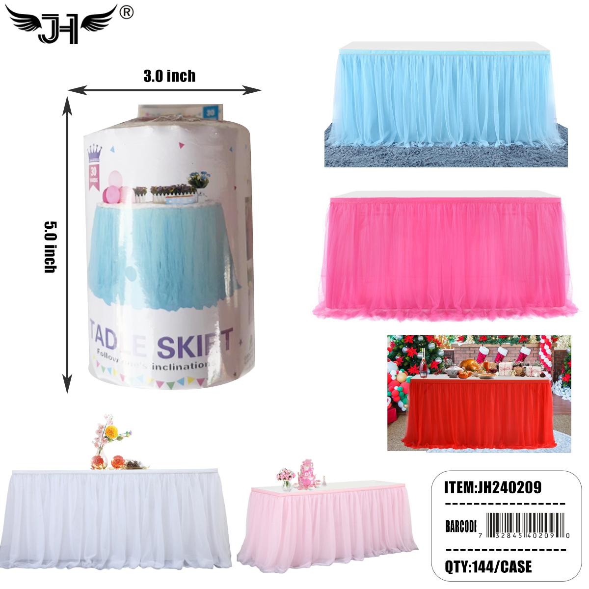TABLE SKIRT - 3X5 MIX COLOR TABLE DECORATION 12DZ/CS