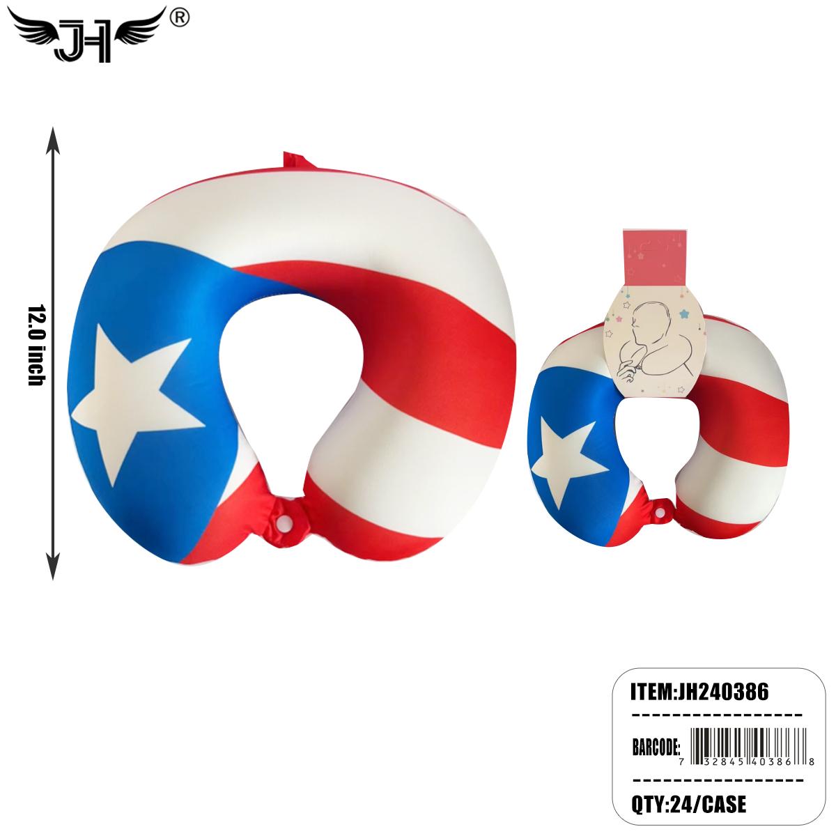 FLAG NECK PILLOW - PUERTO RICO FLAG 24PC/CS image
