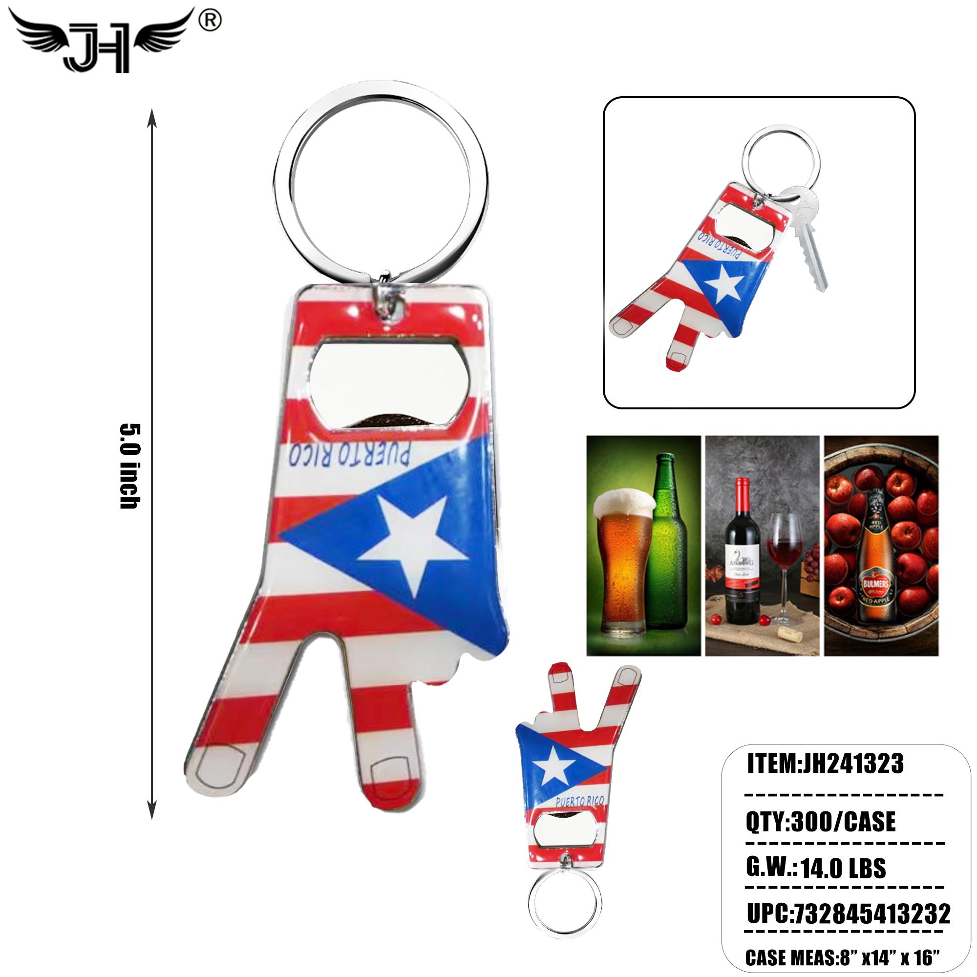 COUNTRY KEYCHAIN - #21 PUERTO RICO BOTTLE OPENER 25DZ/CS image