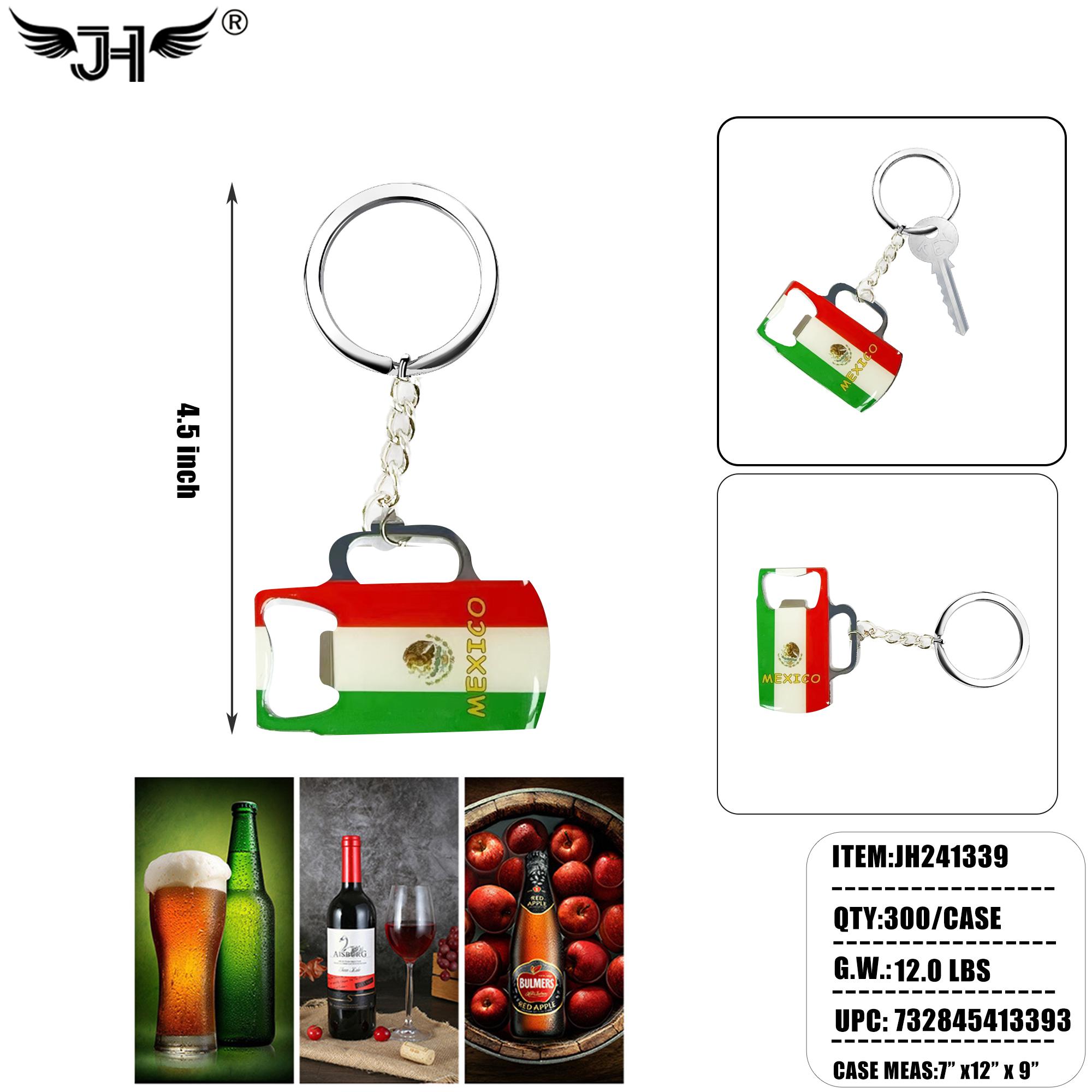 COUNTRY KEYCHAIN - #17 BEER STYLE OPENER MEXICO 25DZ/CS image